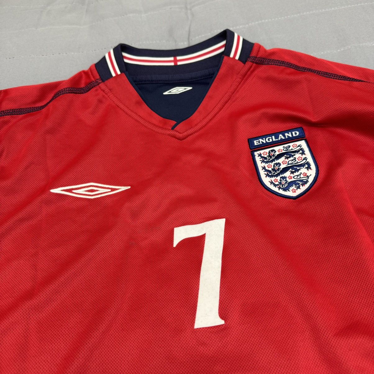 Umbro England 02/04 away set #7 Size US L / EU 52-54 / 3 - 4 Thumbnail