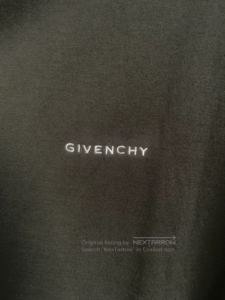 Givenchy Givenchy Letter Embroidered Logo Black Short Sleeve T-Shir Size US L / EU 52-54 / 3 - 7 Thumbnail