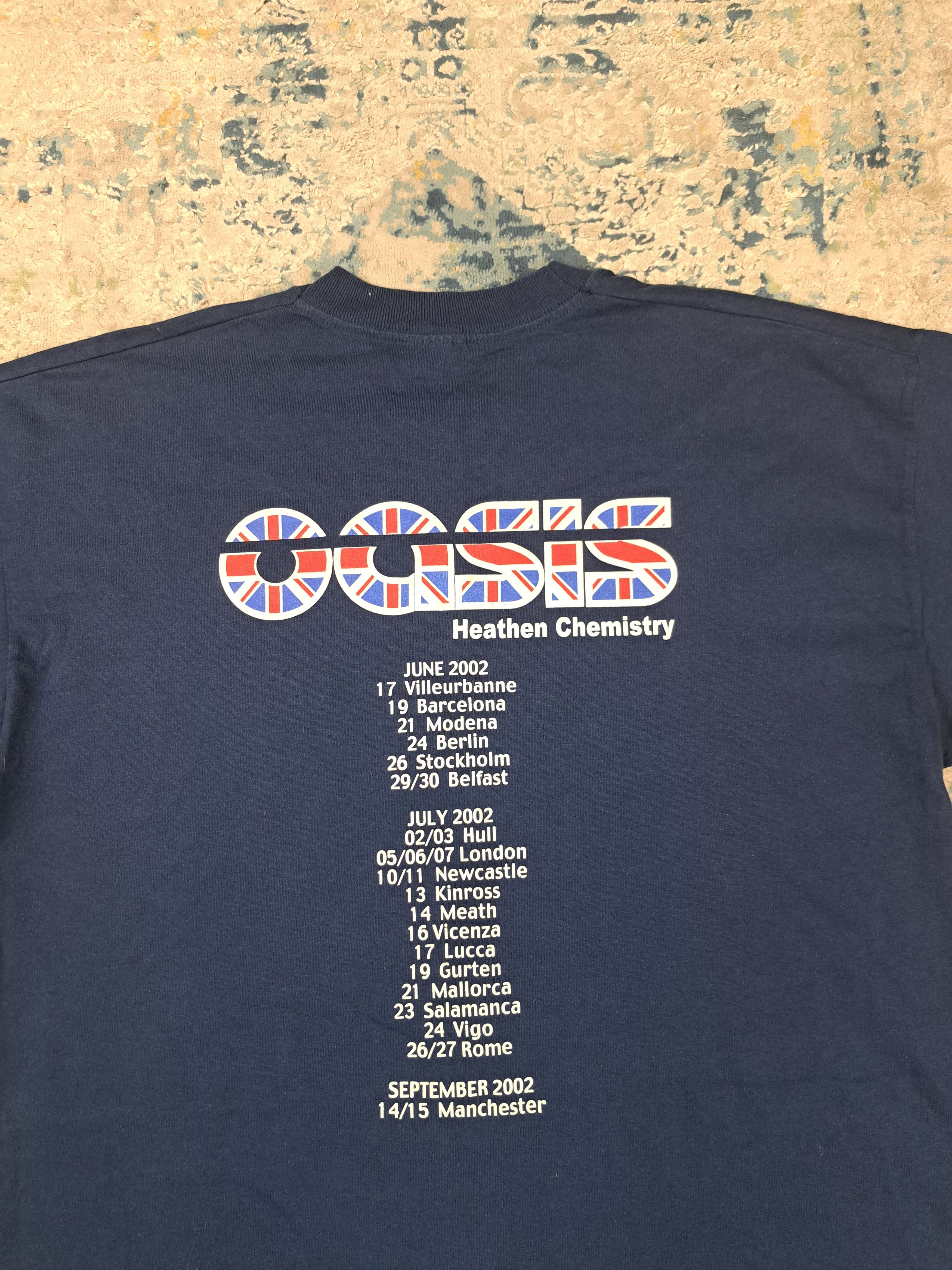 Band Tees Vintage 2002 Oasis Heaten Chemistry Euro Tour Tee Size US XL / EU 56 / 4 - 4 Thumbnail