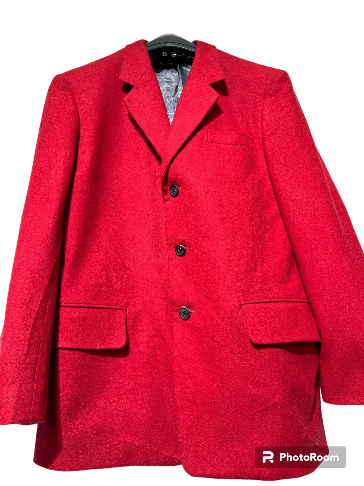 Y's × Yohji Yamamoto Vintage Yohji Yamamoto Red Laine Wool Jacket Y's Collection Size US XS / EU 42 / 0 - 2 Thumbnail
