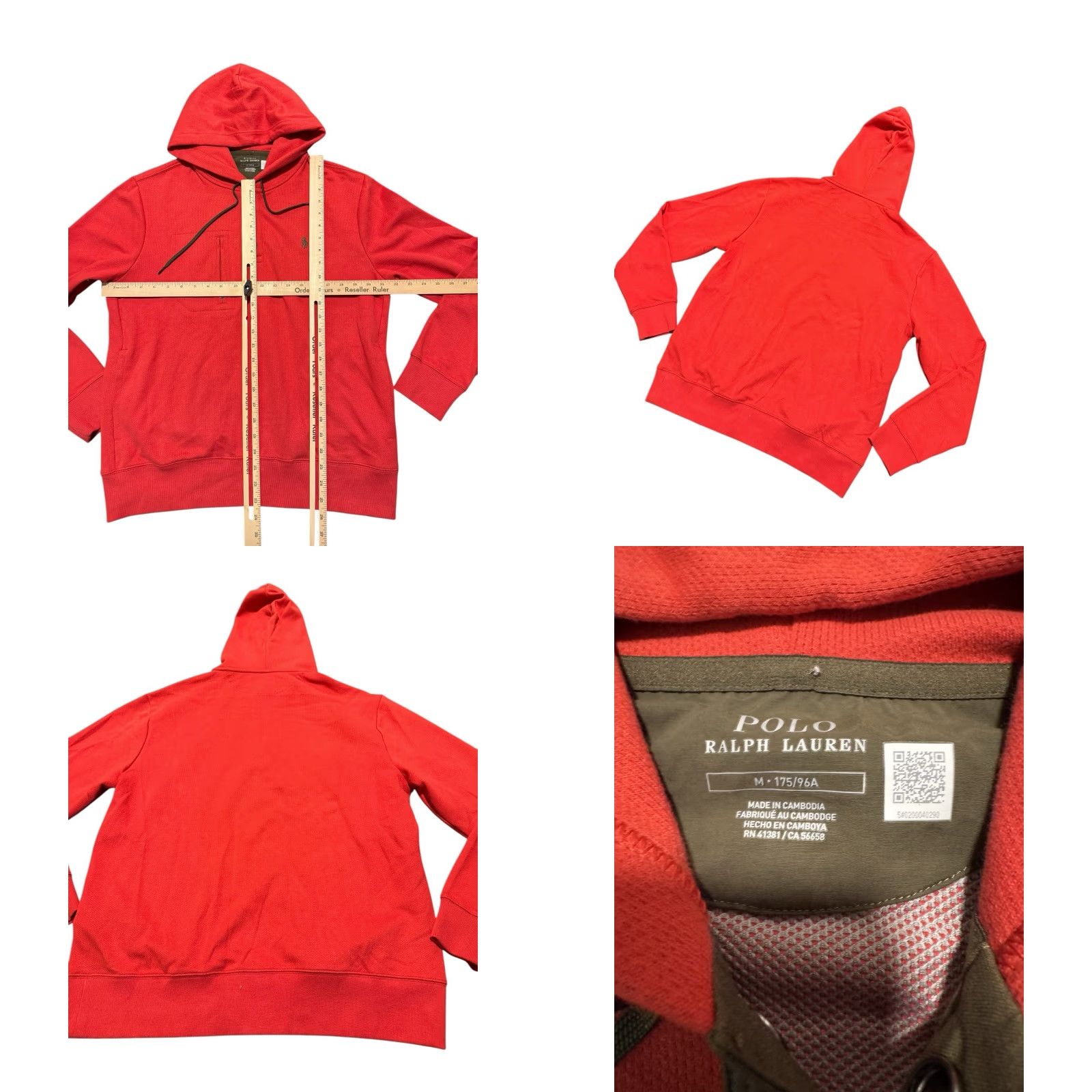 Polo Ralph Lauren POLO RALPH LAUREN Expedition Henley Hoodie Red Sweatshirt Size M Size US M / EU 48-50 / 2 - 10 Thumbnail