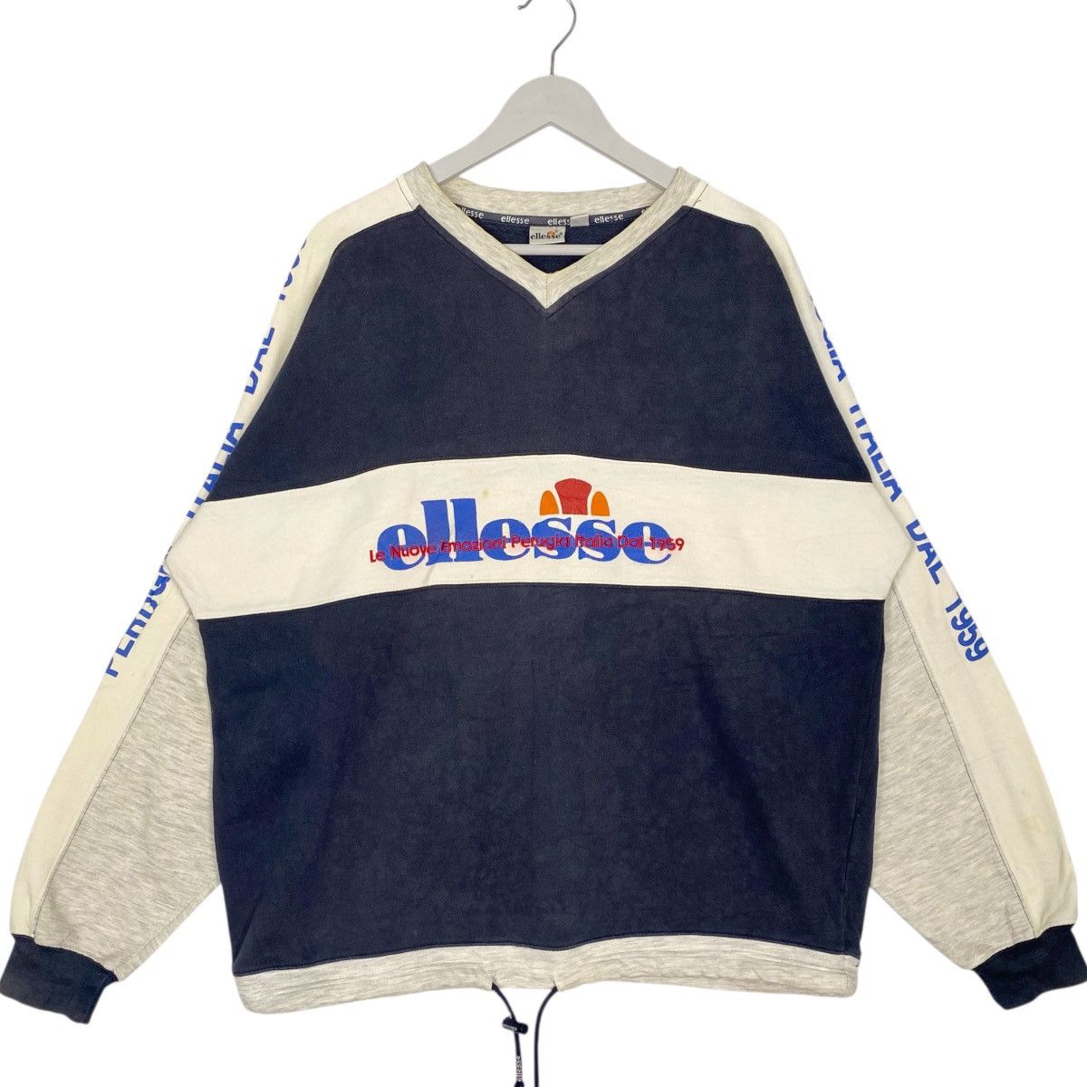 Vintage Vintage Ellesse Big Printed White/Blue Pullover Size L Size US L / EU 52-54 / 3 - 1 Thumbnail