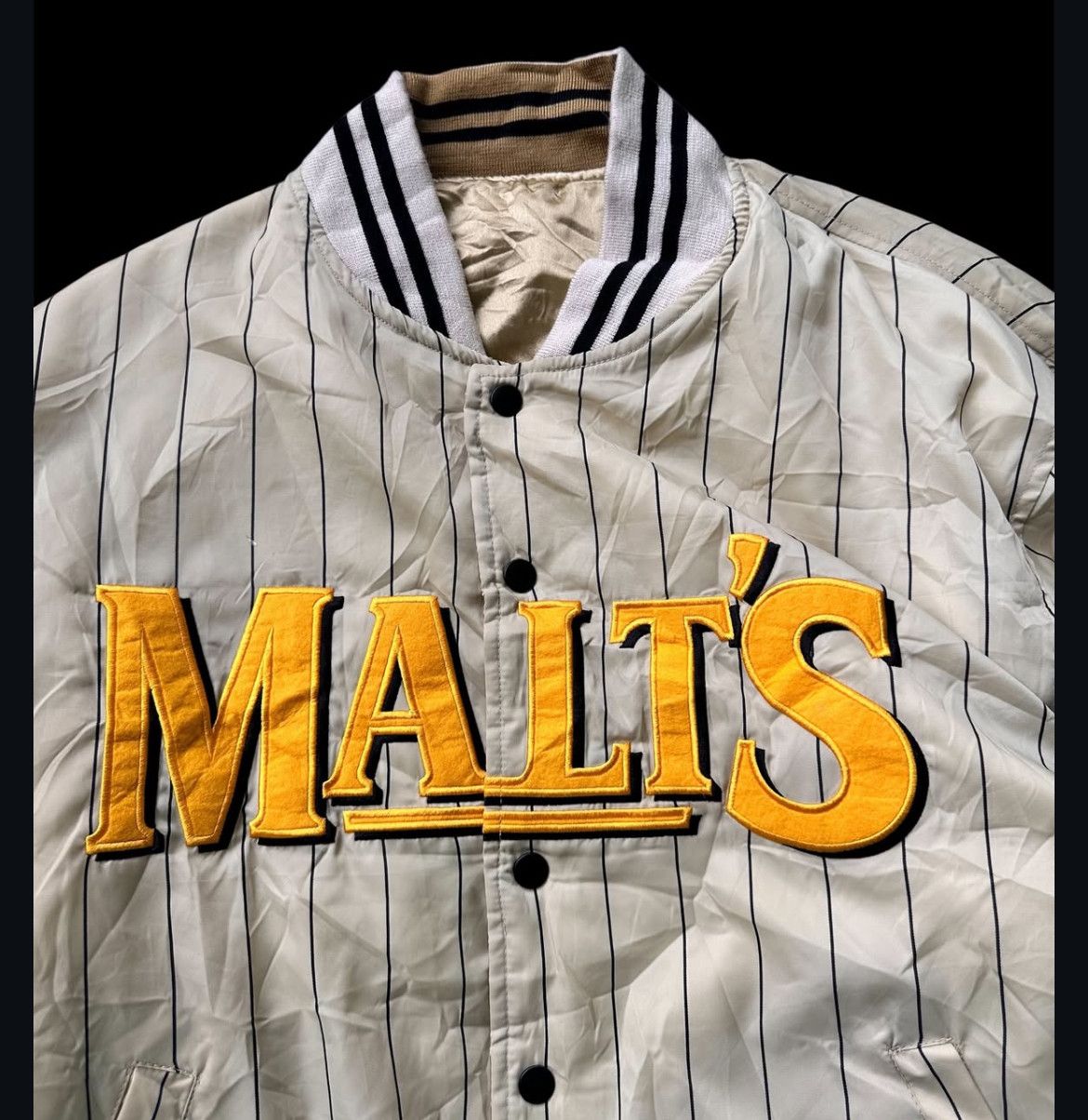 Vintage Archival Vtg Malts Beer Reversible Varsity Jacket y2k Size US L / EU 52-54 / 3 - 4 Thumbnail