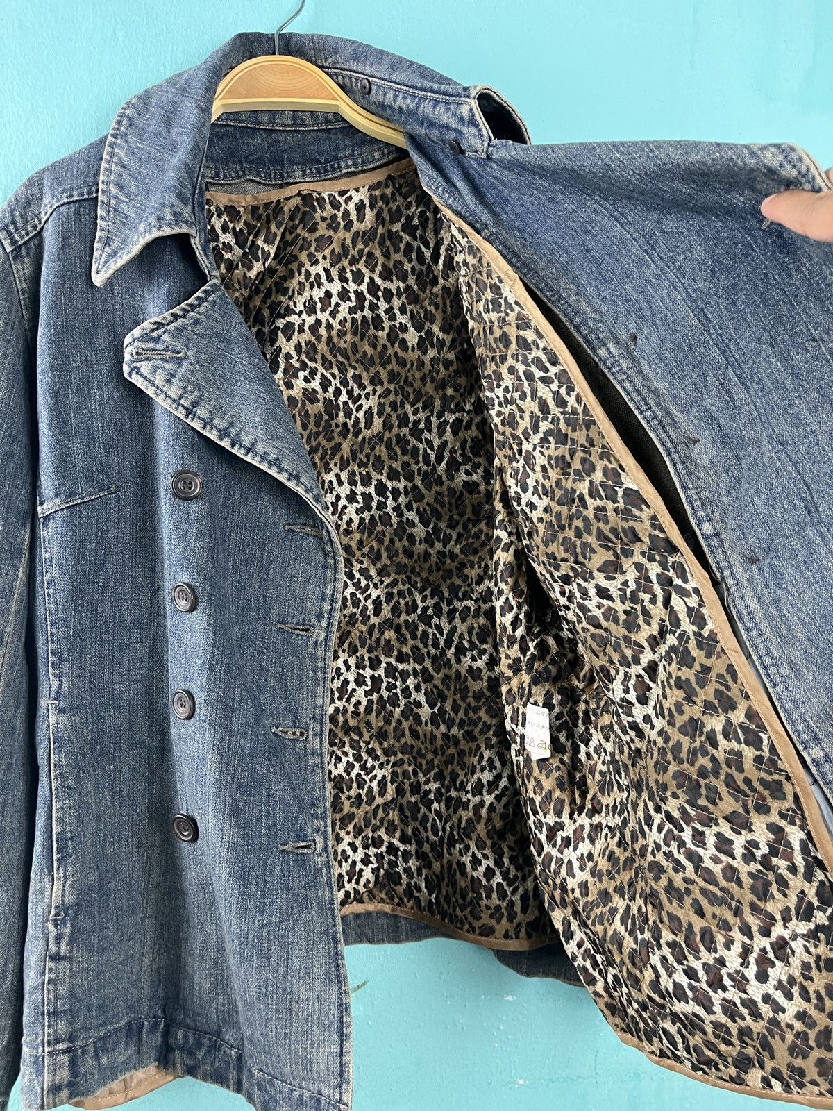 Japanese Brand Double Breasted Denim Coat Jacket Size L / US 10 / IT 46 - 6 Thumbnail