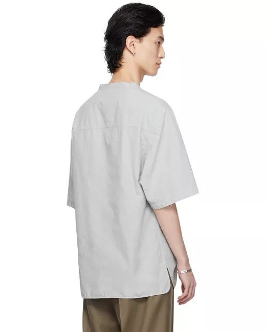 Lemaire o1s22i1n1024 Closed Short-Sleeved Shirt in Grey Size US L / EU 52-54 / 3 - 4 Thumbnail