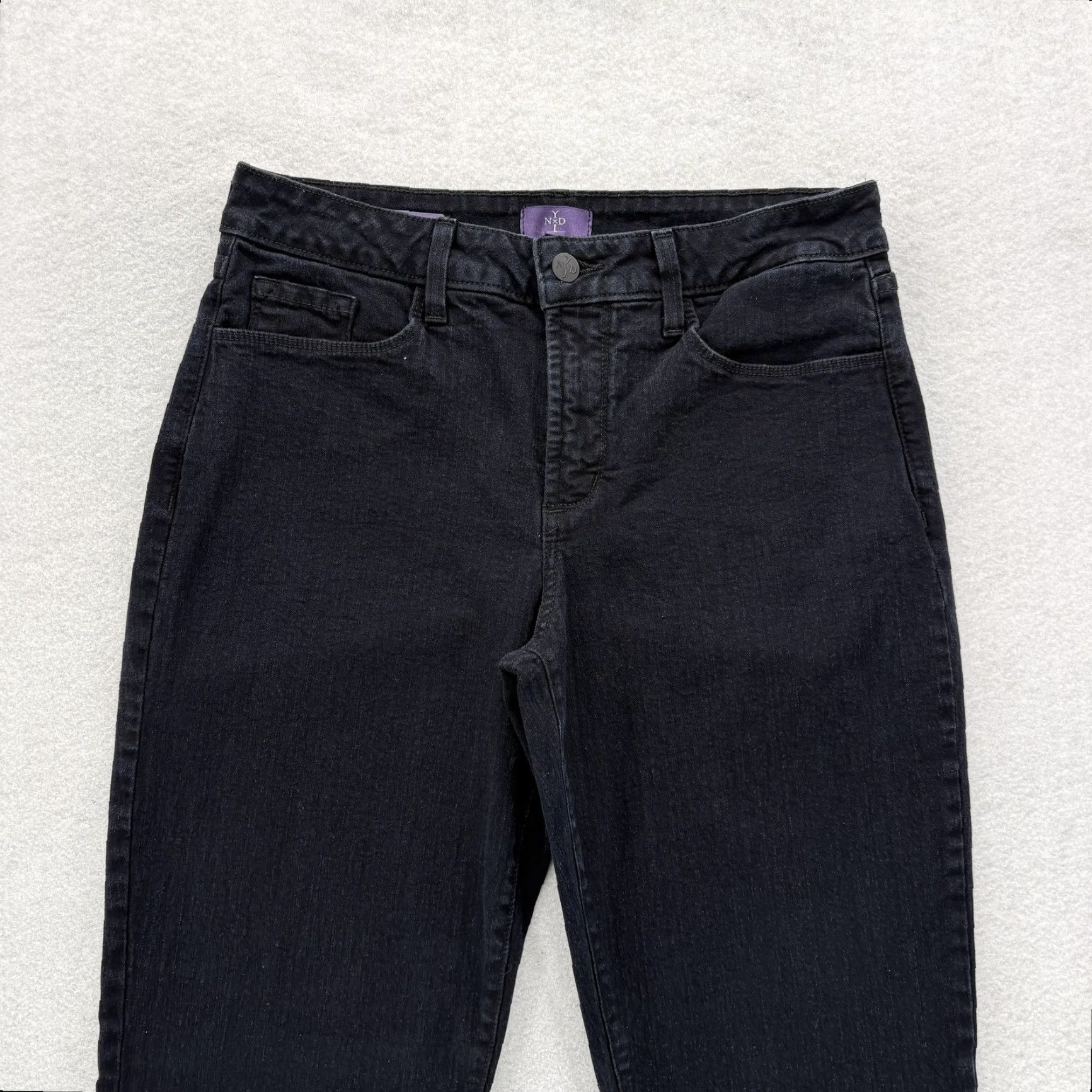 NYDJ NYDJ Barbara Bootcut Jeans Womens 8 Short Black High Rise Stretch Shaping Denim Size 30" / US 8 / IT 44 - 2 Thumbnail