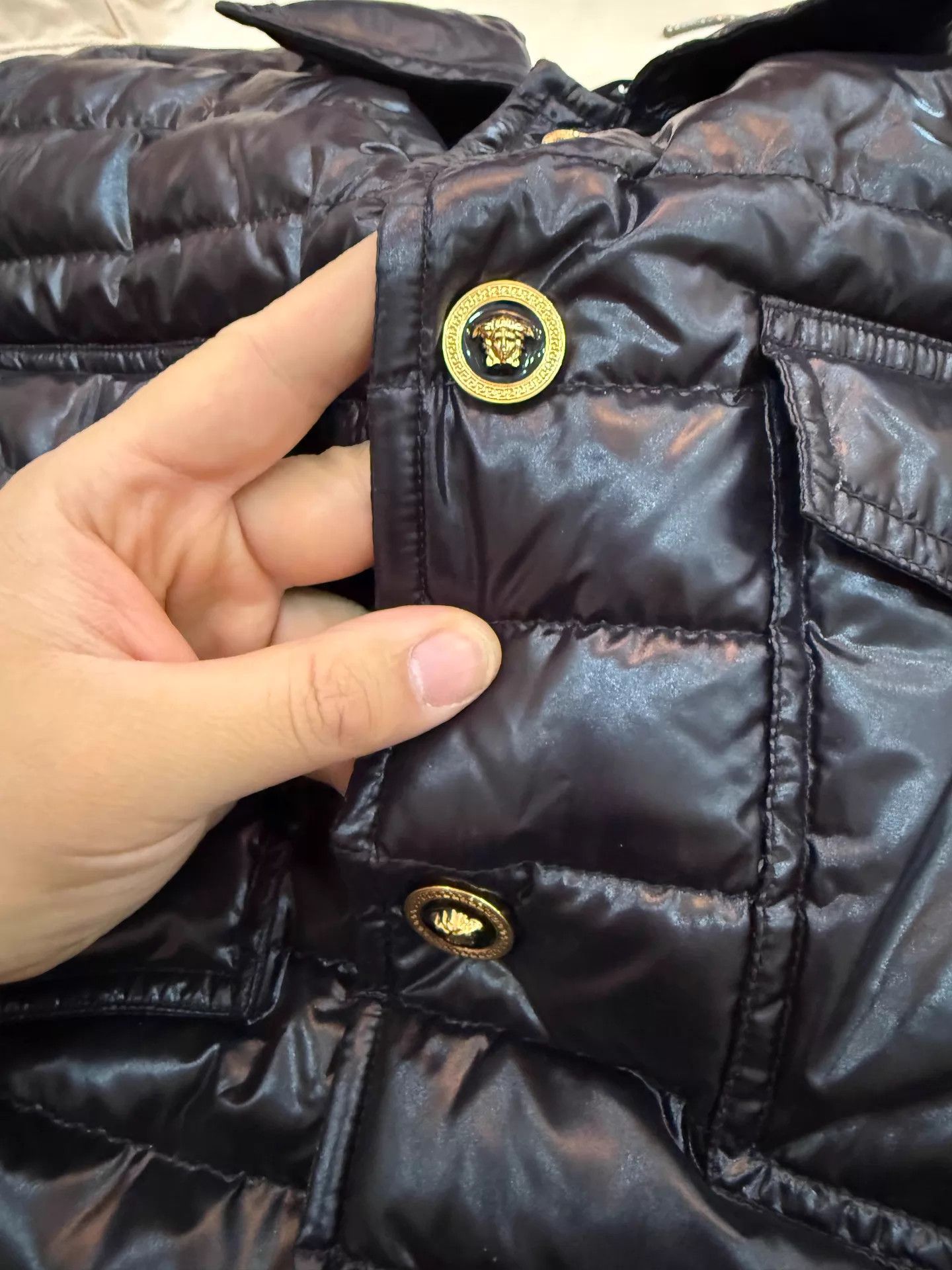 Versace Versace Black Down Jacket 50 (180/92A) Size US M / EU 48-50 / 2 - 3 Thumbnail