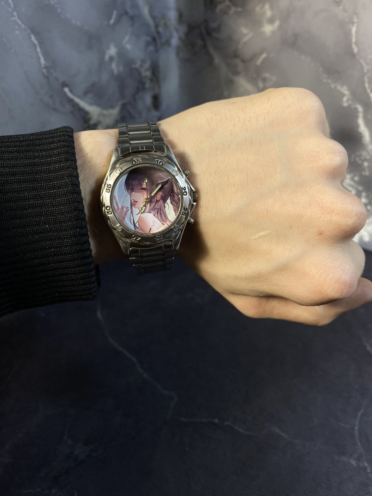 Japanese Brand Ahegao Anime Tyan Watch with Metal Bracelet Size ONE SIZE - 1 Thumbnail