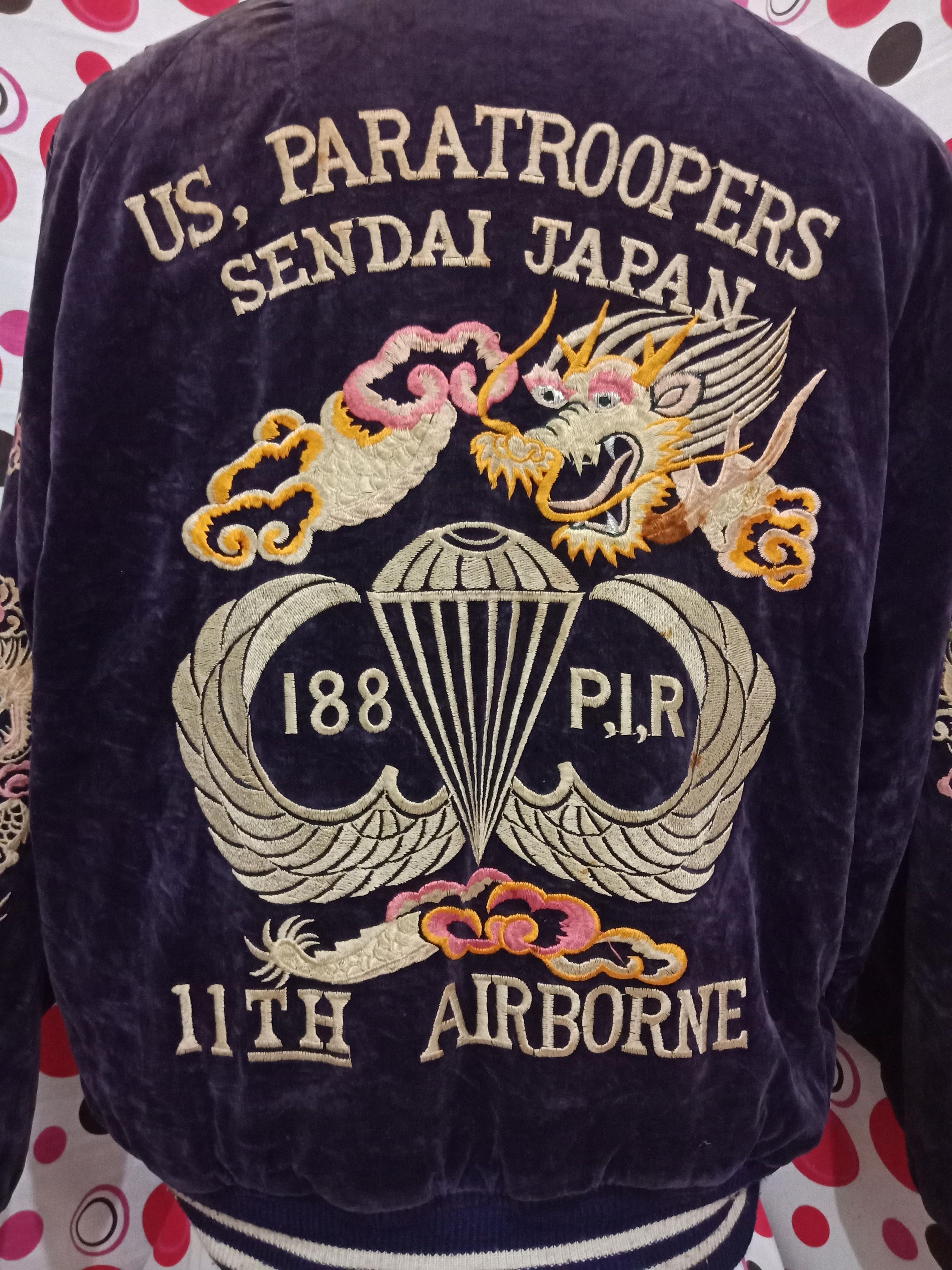 Japanese Brand Vintage japanese sukajan embroidery us paratroopers jacket Size US L / EU 52-54 / 3 - 5 Thumbnail