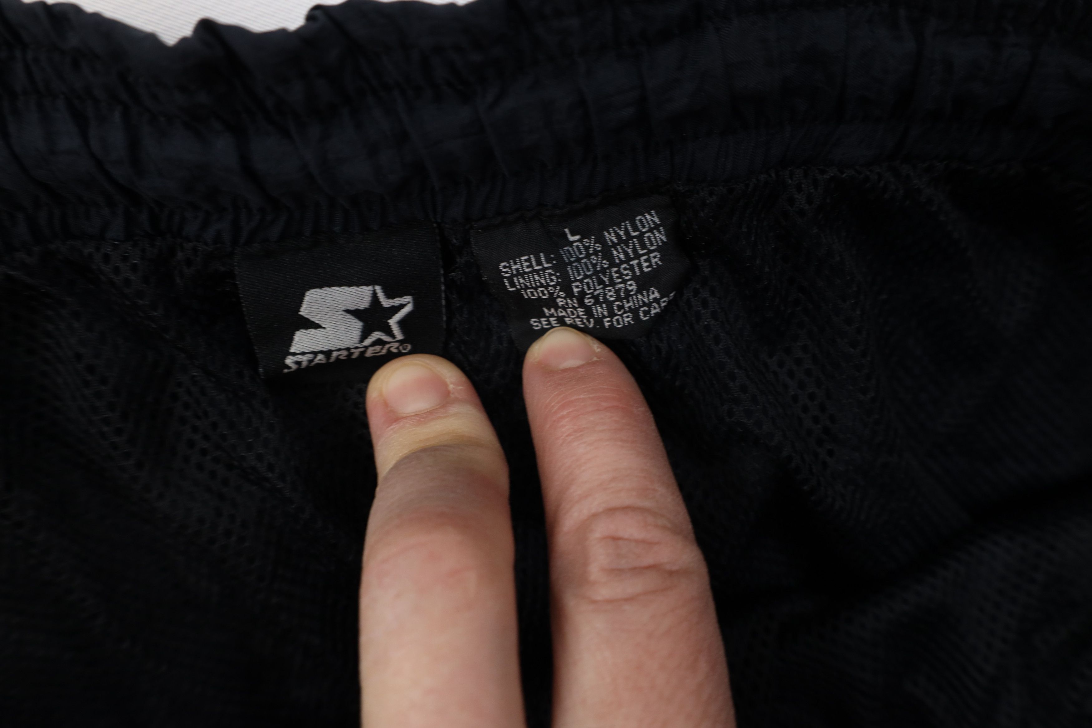 Starter Vintage 90s Starter Lined Windbreaker Joggers Pants Black Size US 36 / EU 52 - 8 Thumbnail
