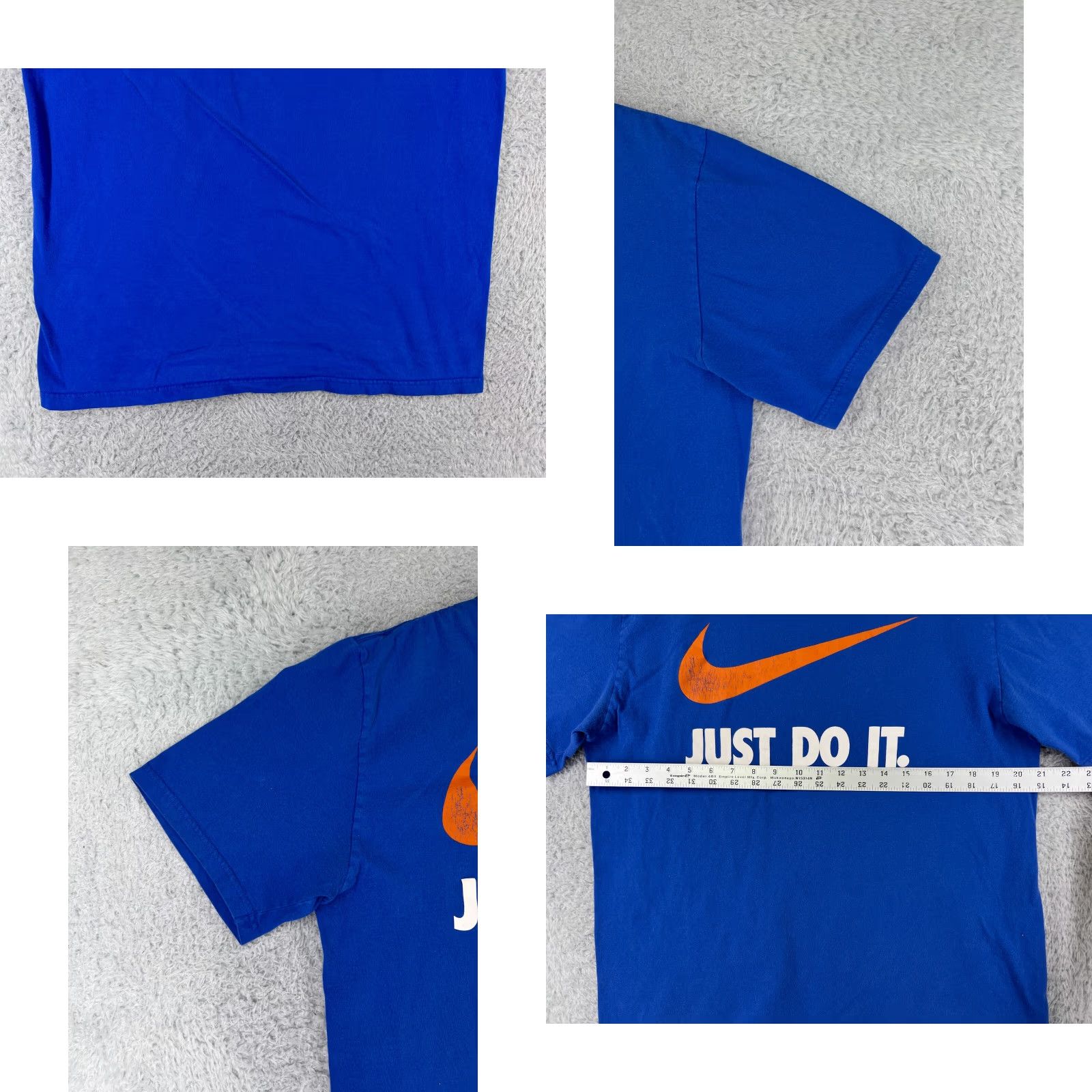 Nike Nike Mens Shirt L Blue Just Do It Swoosh Crew Neck Short Sleeve 100% Cotton Dri-FIT Logo Retro Sports Size US L / EU 52-54 / 3 - 8 Thumbnail