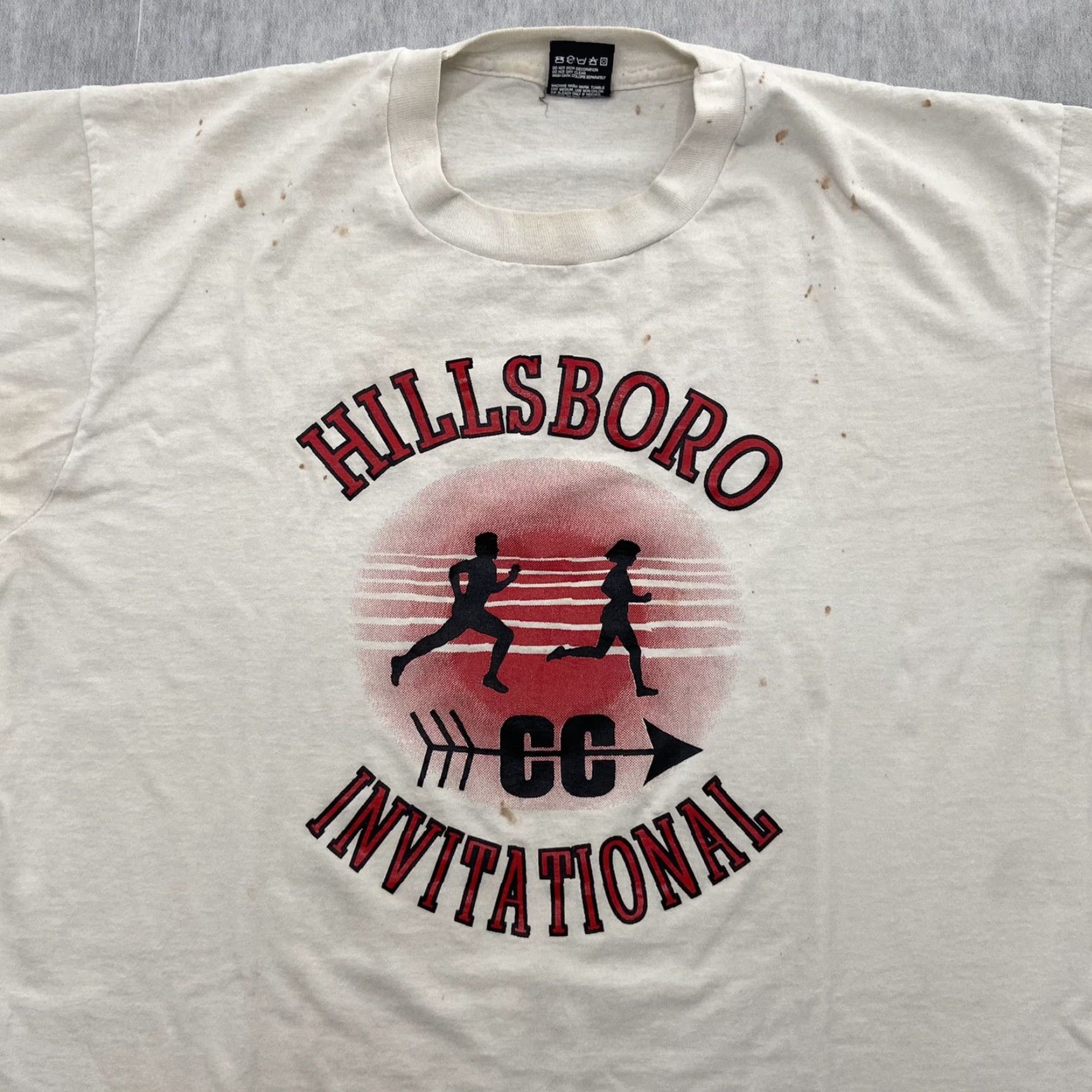 Fruit Of The Loom VINTAGE Fruit of the Loom Hillsboro Cross Country Invitational T-Shirt Adult XL White White Graphic Tee Mens XL Florida Theme 70s-90s Style Size US XL / EU 56 / 4 - 3 Thumbnail