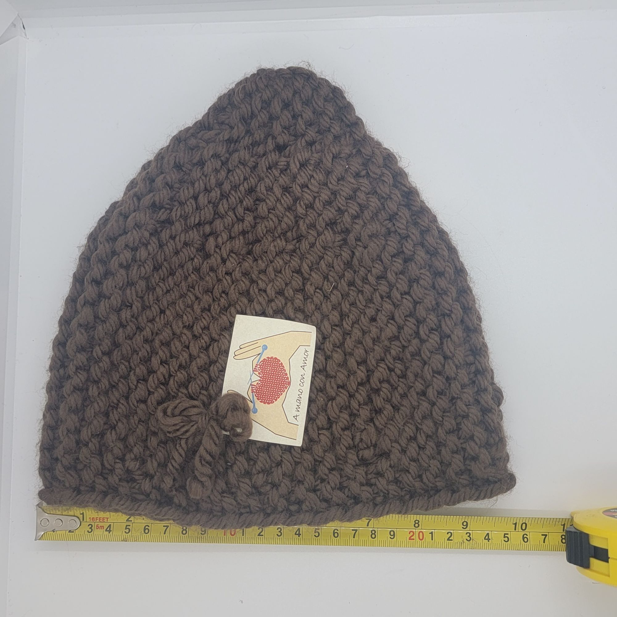 Other ⭐Handmade Crochet Beanie Hat Knit Brown Chunky Style Warm Wi Size ONE SIZE - 6 Thumbnail