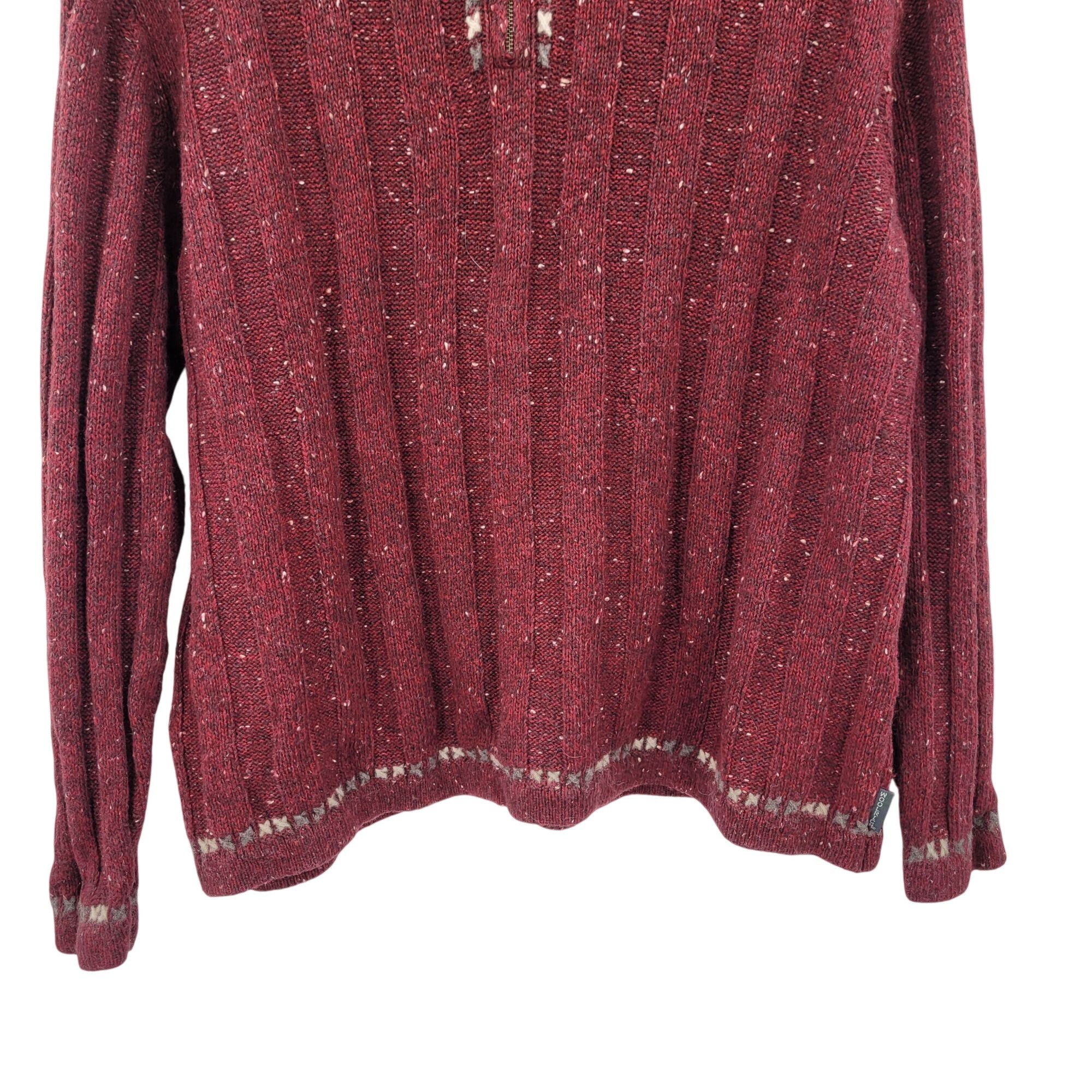 Woolrich Woolen Mills Woolrich Womens XL Ruby Heather Henley Sweater Wool Ribbed K Size XL / US 12-14 / IT 48-50 - 5 Thumbnail
