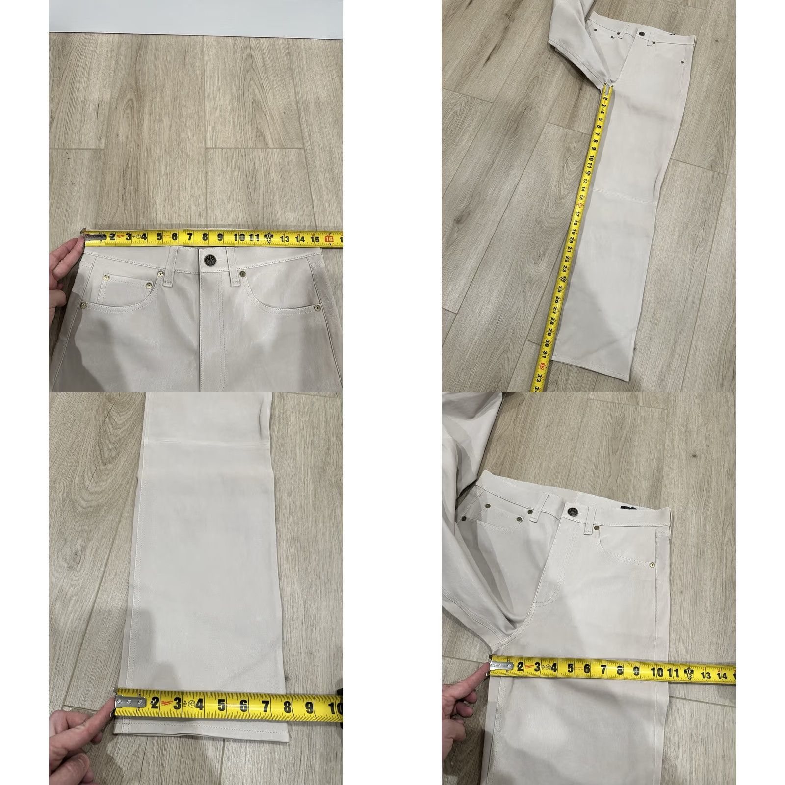 Rag & Bone NWT rag & bone Trousers Stone Leather Mid Rise Straight W28 Women Regular Size 28 Boys? Size 28" / US 6 / IT 42 - 9 Thumbnail