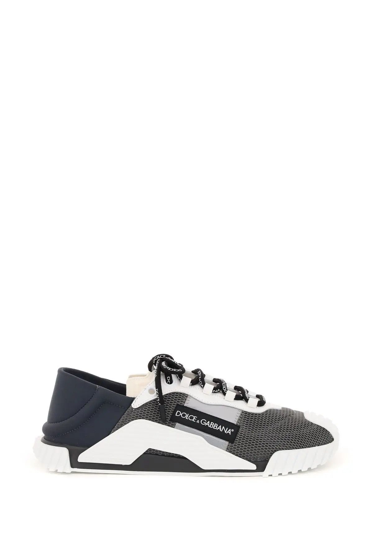 image of Dolce Gabbana O1S22I1N0124 Neoprene Ns1 Sneakers In White Grey Black, Men's (Size 10)