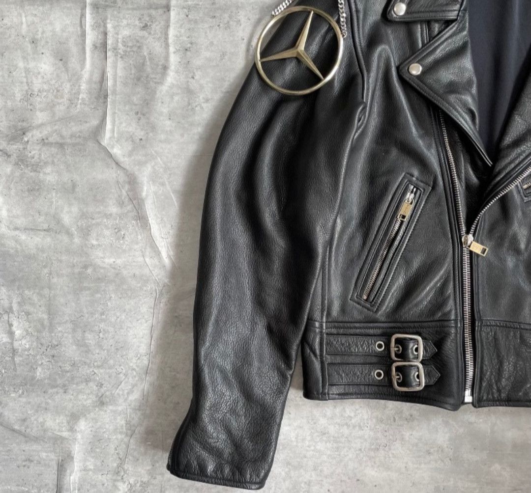 Enfants Riches Deprimes Erd Mercedes-Benz logo leather jacket Size US M / EU 48-50 / 2 - 3 Thumbnail