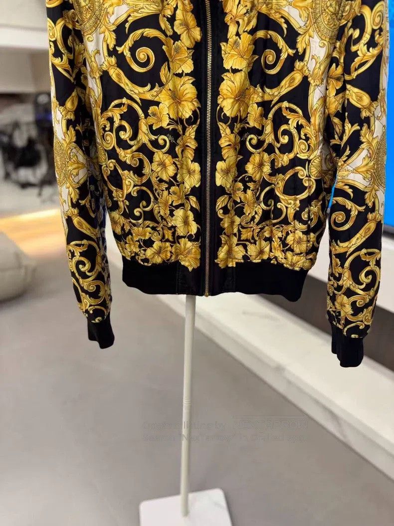 Versace Versace Black gold baroque men's cotton jacket jacket Size US M / EU 48-50 / 2 - 4 Thumbnail