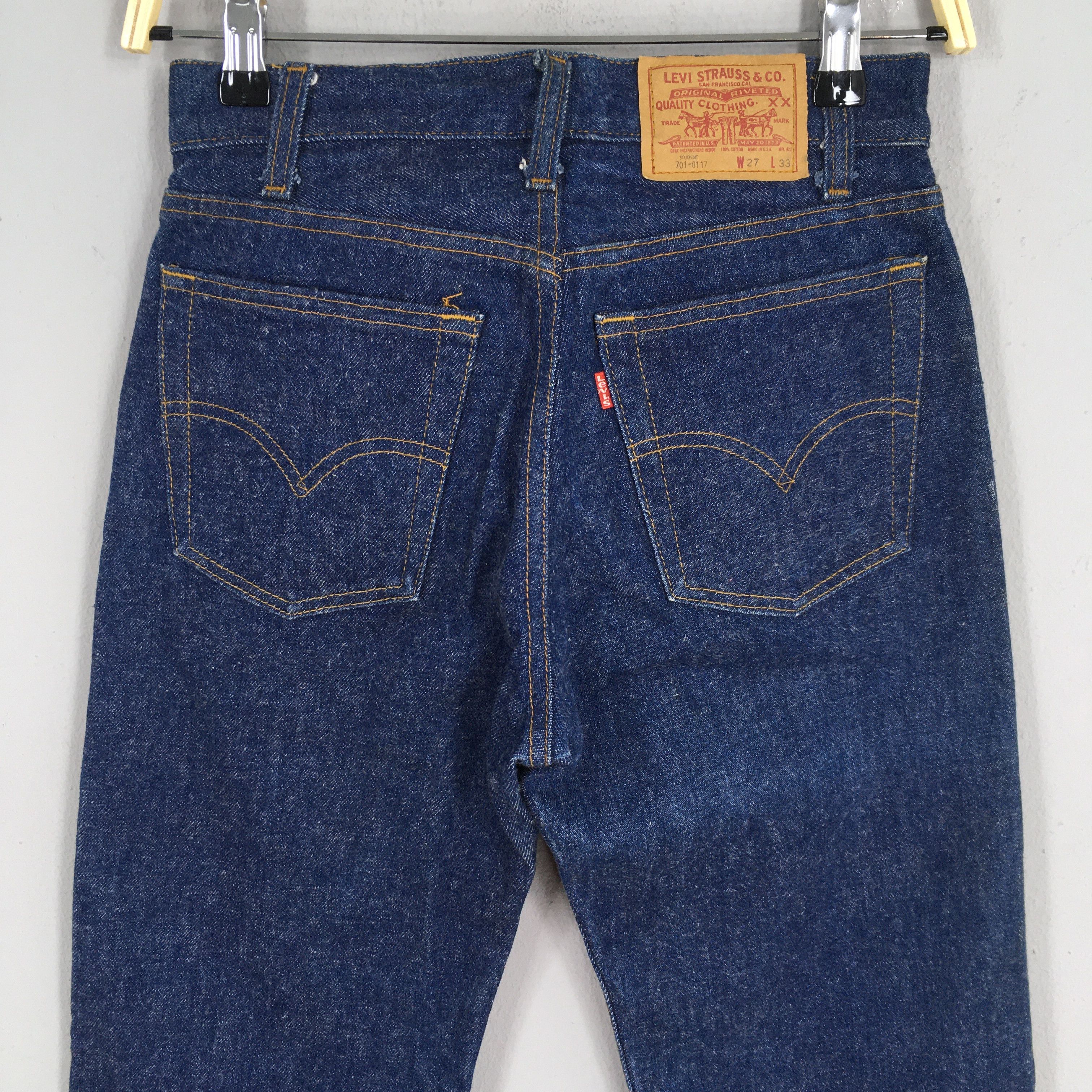 Levi's Size 25x29 Vintage 90s Levi's 701-0117 Student Jeans S450 Size 25" / US 0 / IT 36 - 9 Thumbnail