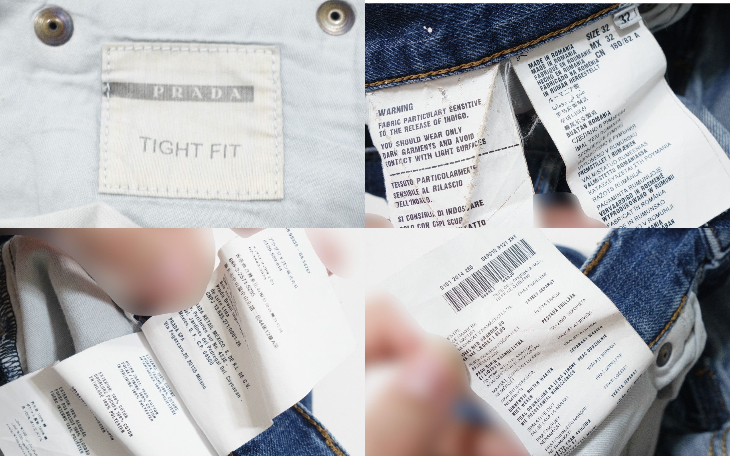 Prada Tight Fit Washed Denim Jeans 2014 Size US 32 / EU 48 - 9 Thumbnail