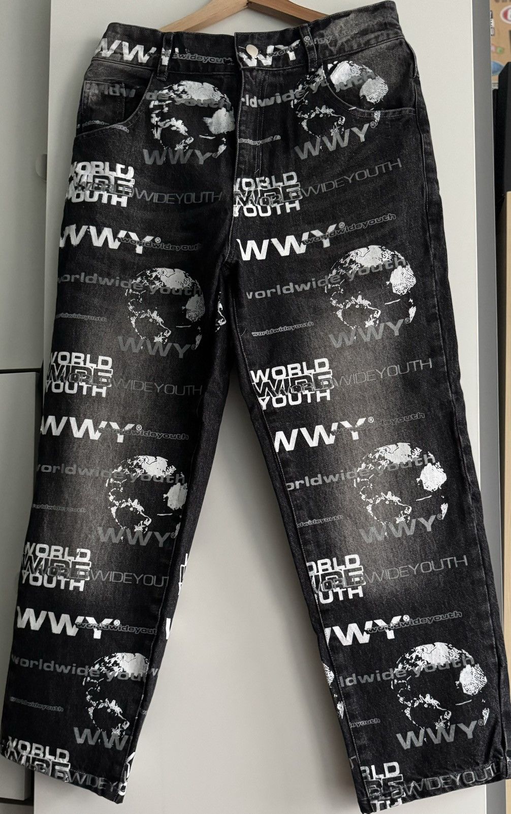Worldwide Youth WWY Allover Jeans Black Size US 32 / EU 48 - 1 Thumbnail