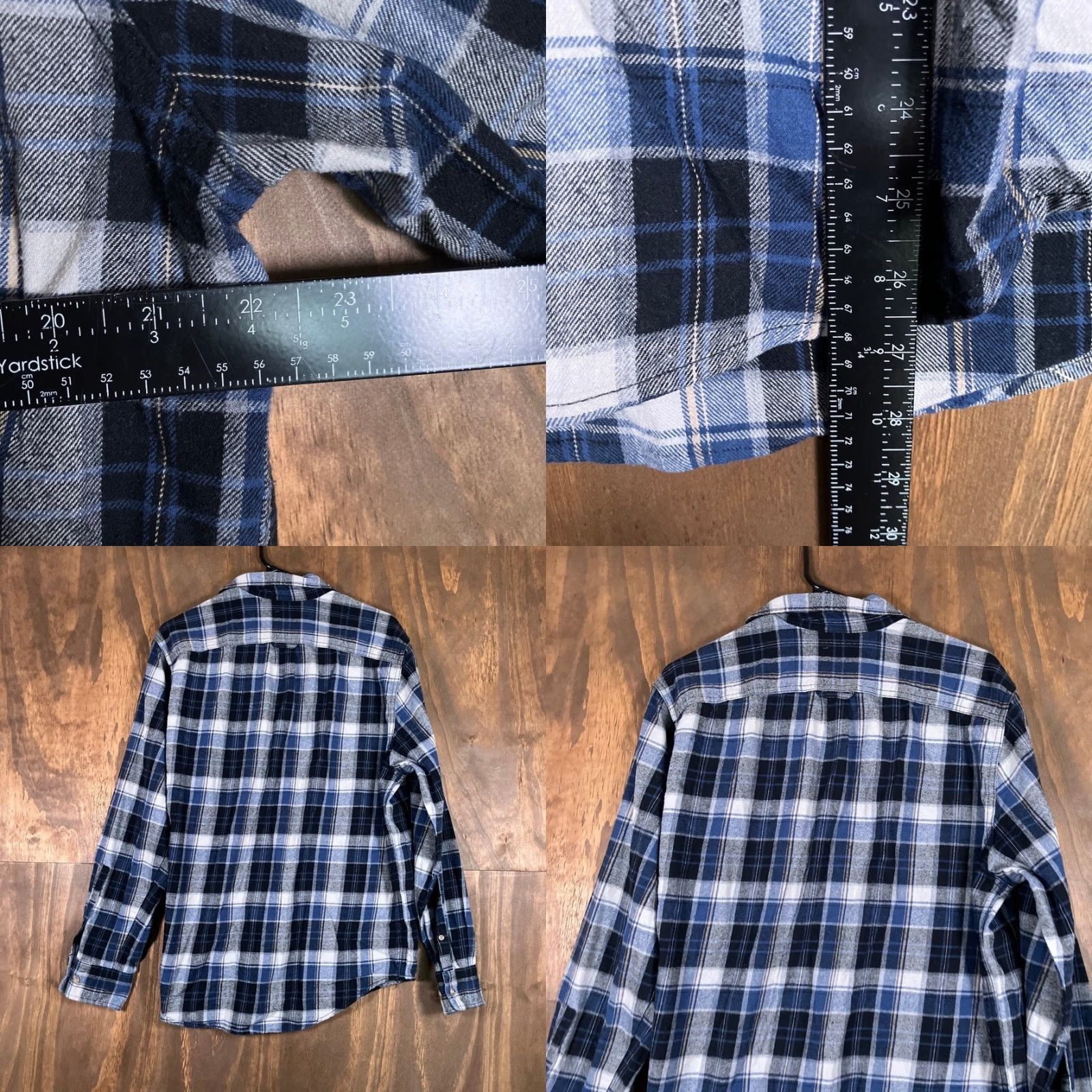 Eddie Bauer Eddie Bauer Mens Shirt Blue Black Plaid Flannel Button Down Long Sleeve Large Size US L / EU 52-54 / 3 - 8 Thumbnail