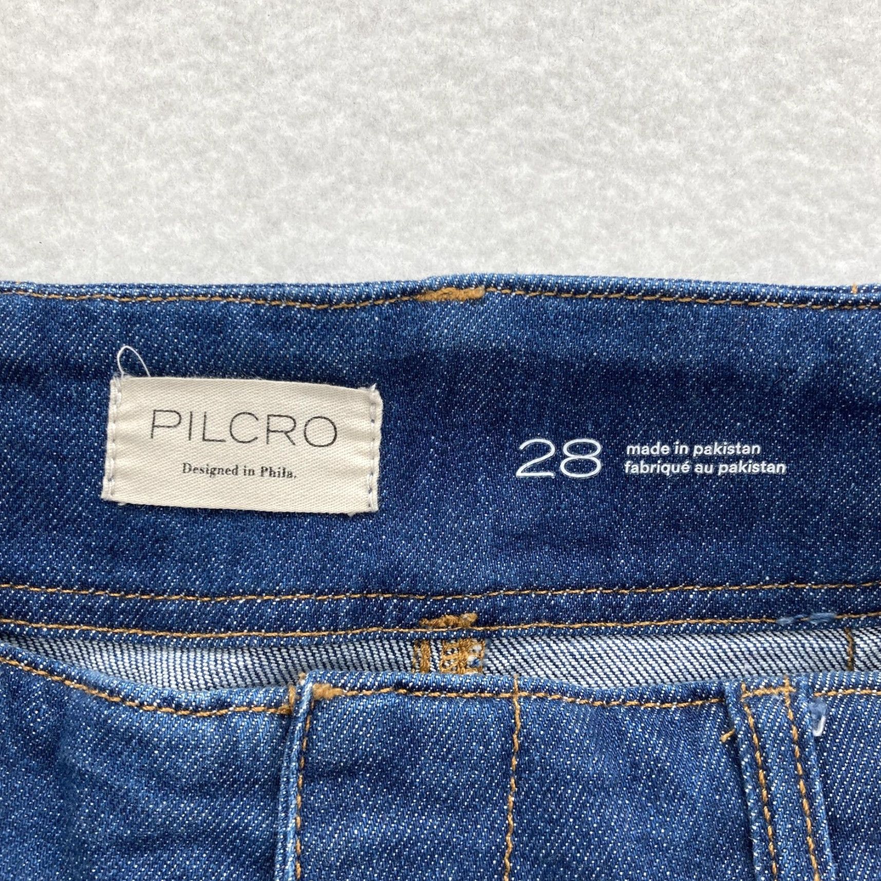 Vintage Pilcro Jeans Womens 28 Blue Relaxed Wide Leg Denim Baggy Trouser High Rise Stretch Cotton Blend Size 28" / US 6 / IT 42 - 4 Thumbnail
