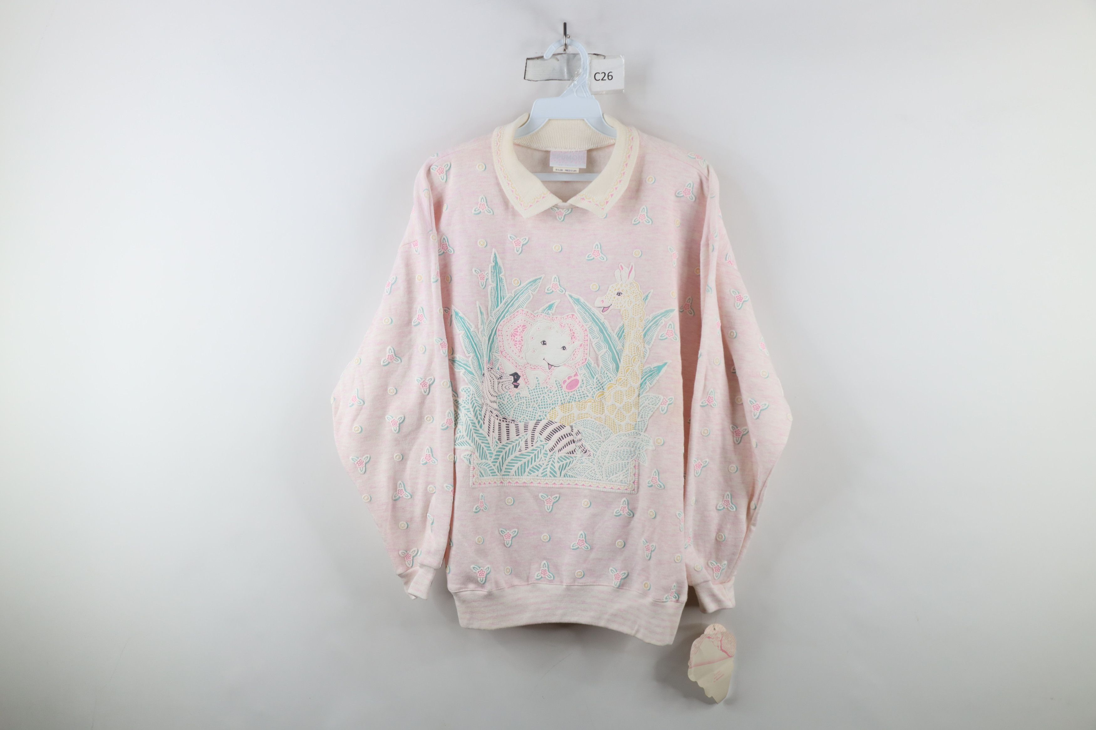 Vintage Deadstock Vintage 90s Fairy Kei Kawaii Collared Sweatshirt Size M / US 6-8 / IT 42-44 - 1 Thumbnail