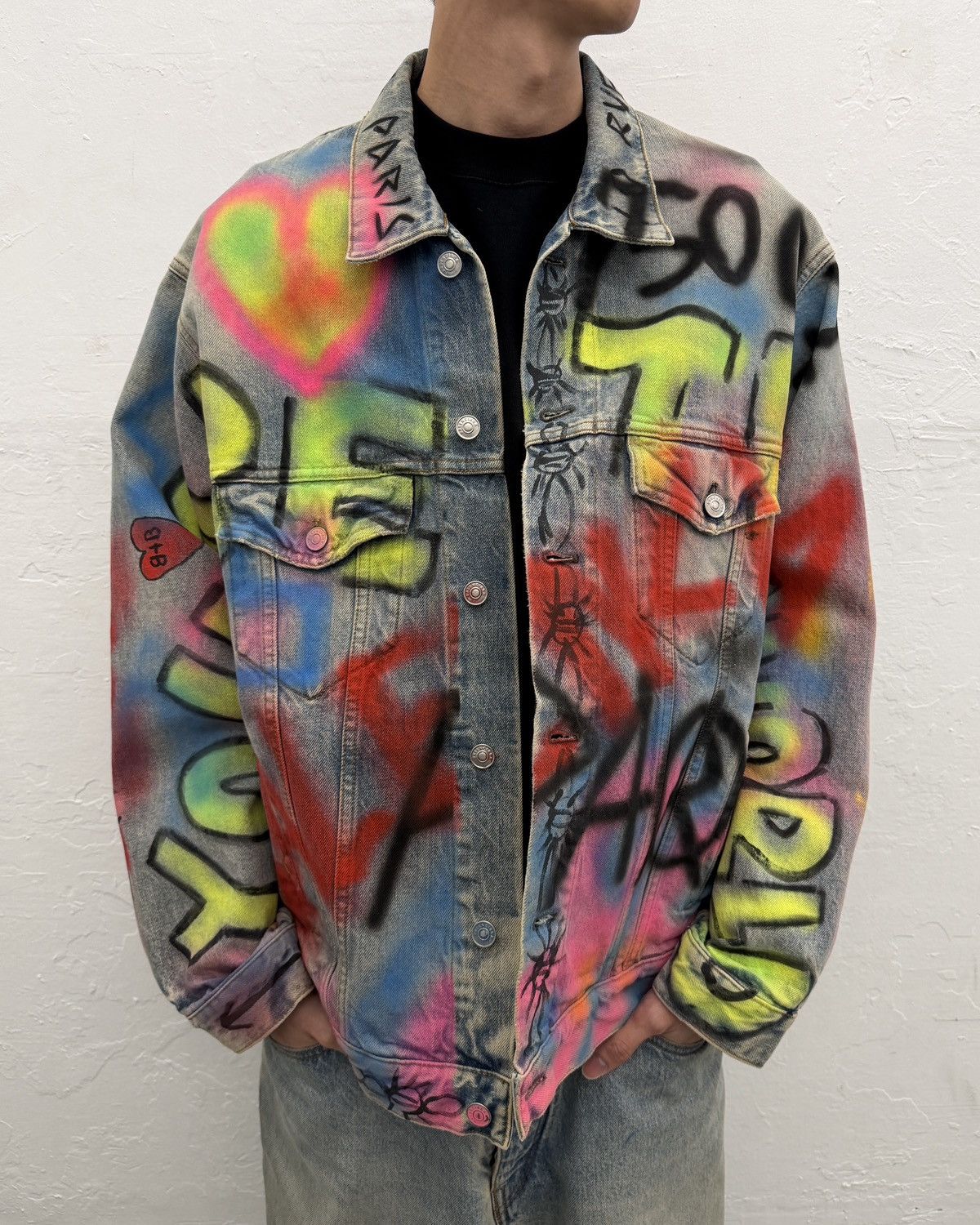 Balenciaga SS19 GRAFFITI DENIM JACKET Size US M / EU 48-50 / 2 - 1 Thumbnail
