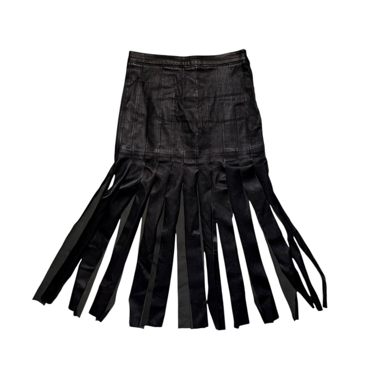 Other ELV denim x The Outnet fringe leather skirt Size 28" / US 6 / IT 42 - 1 Thumbnail