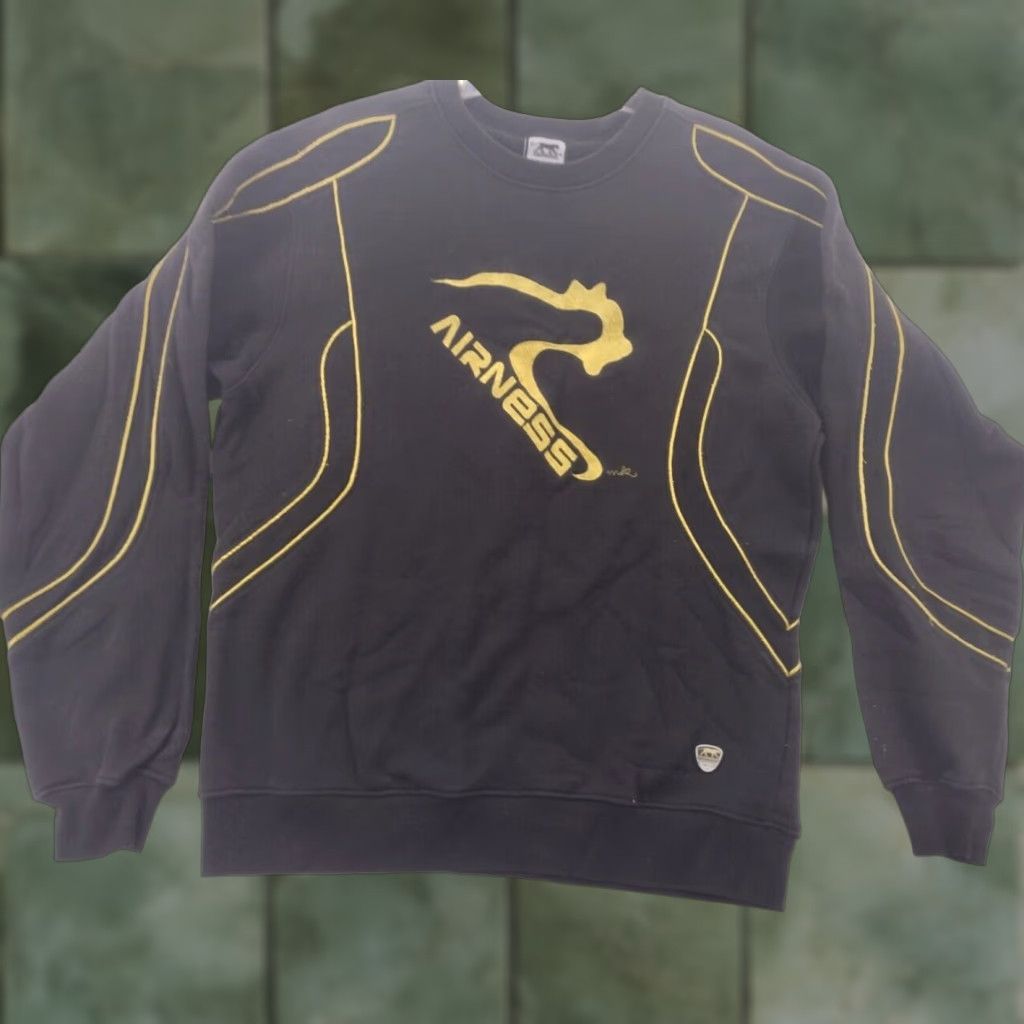 Vintage Airness Sport Sweater Mens Extra Large XL Metallic Trim Size US XL / EU 56 / 4 - 1 Thumbnail