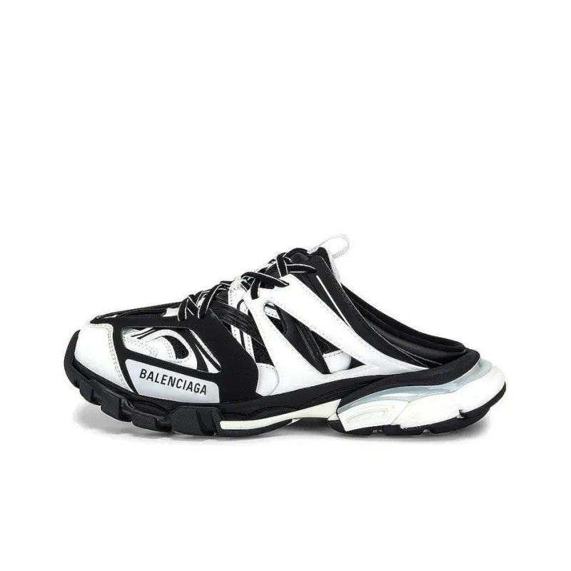Balenciaga o1mt1gz0924 Track Mule Bicolor in White/Black Size US 14 / EU 47 - 2 Thumbnail