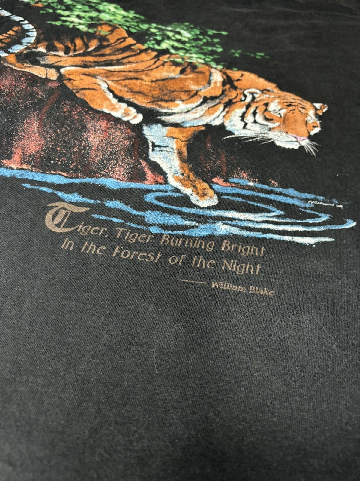Vintage Vintage 90s Harlequin William Blake Tiger Burning Bright Size US M / EU 48-50 / 2 - 4 Thumbnail