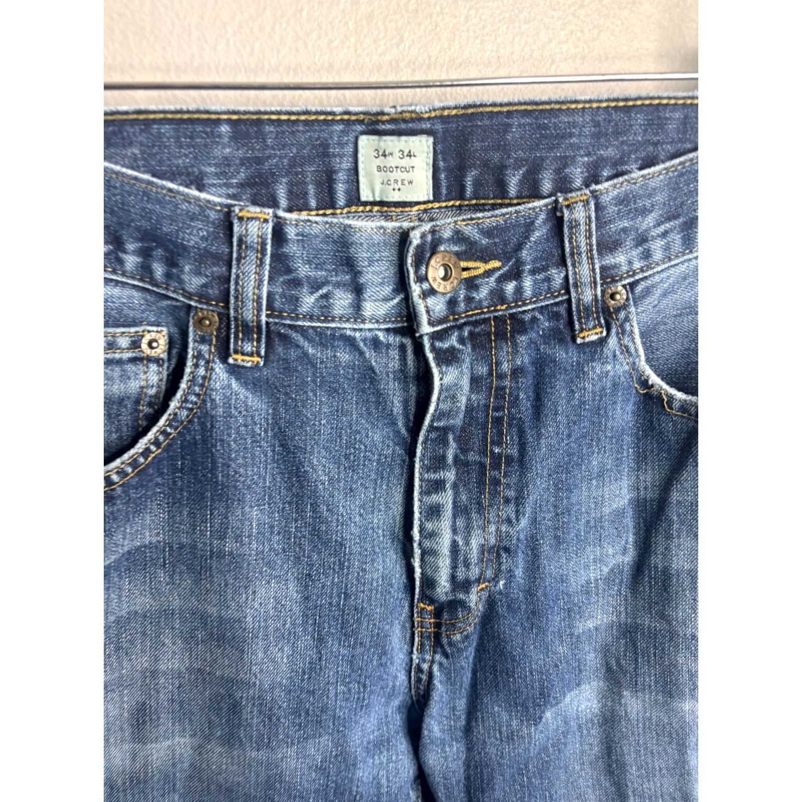 J.Crew J.CREW Jeans Mens Size 34 Dark Wash Bootcut Denim 6138 Jeans Mens 34 Blue Dark Wash Bootcut Denim USA 6138 Size US 34 / EU 50 - 2 Thumbnail