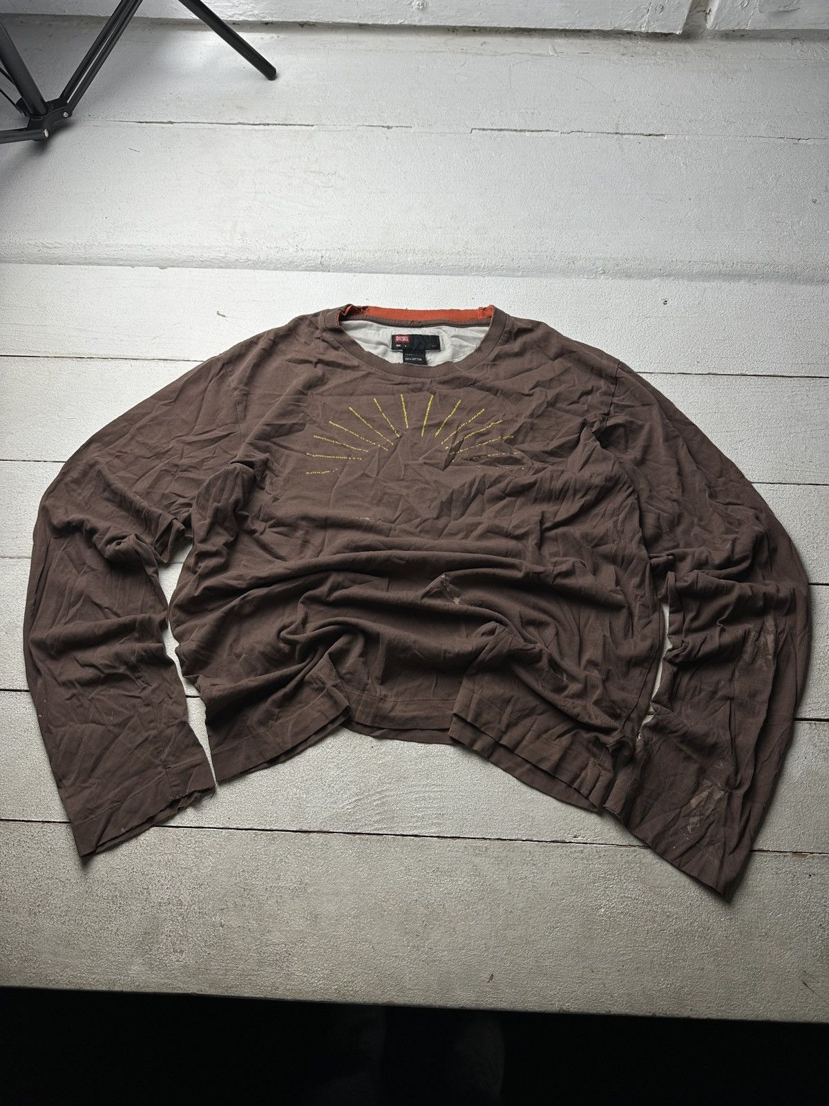 Diesel DISTRESSED 🚨Y2K Vintage Diesel Longsleeve SHIRT Archive HYPE Size US L / EU 52-54 / 3 - 1 Thumbnail
