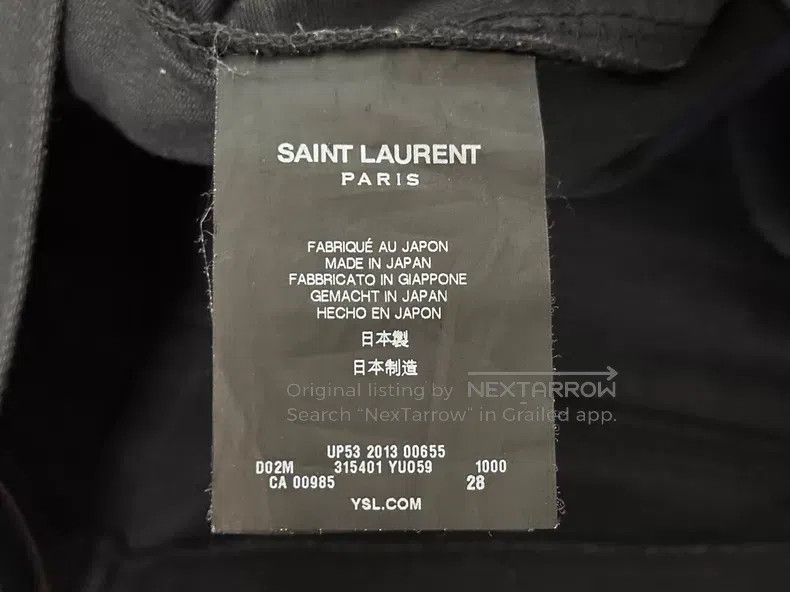 Saint Laurent Paris Saint Laurent Paris Waxed Denim Pants i Size US 28 / EU 44 - 6 Thumbnail