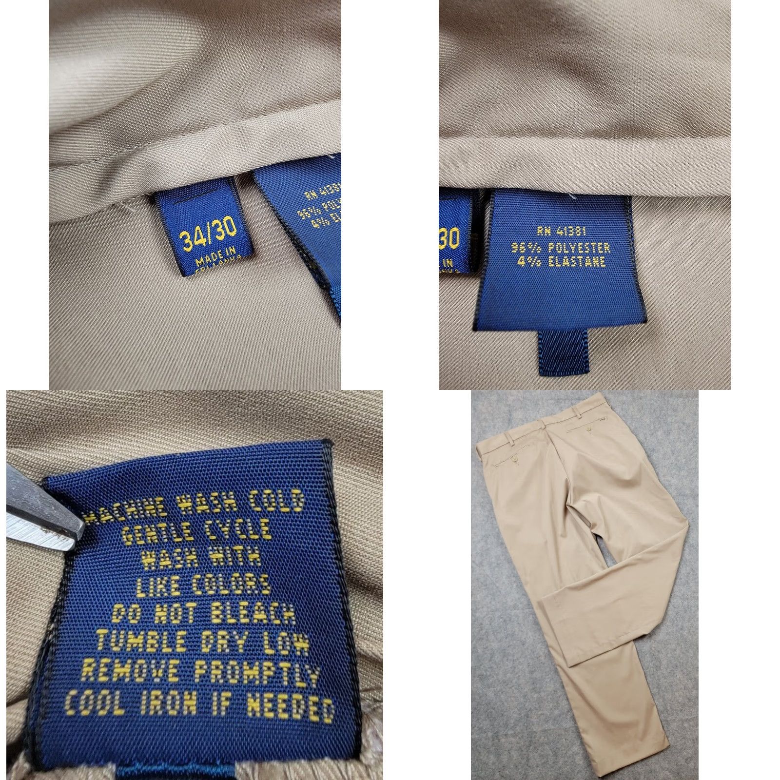 Polo Ralph Lauren Polo Ralph Lauren Performance Pants Mens 34x30 Brown Stretch Classic Fit Pants Size US S / EU 44-46 / 1 - 10 Thumbnail
