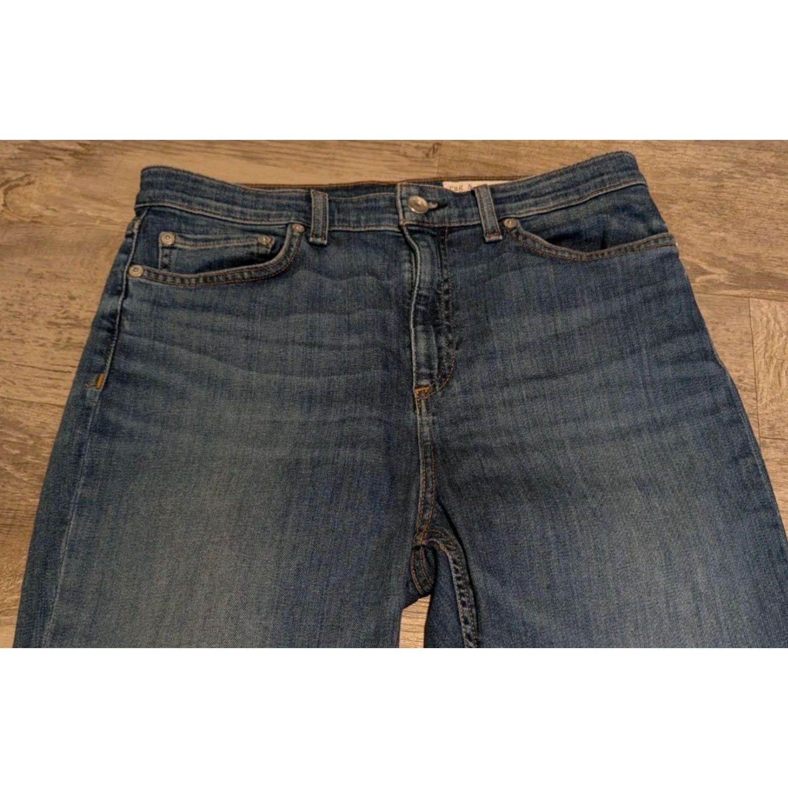 Rag & Bone Rag & Bone Jeans Womens Nina High Rise Ankle Skinny Raw Hem Stretch 29 Blue Denim 5-Pocket Slim Button Zip Womens Jeans Size 29" - 4 Thumbnail
