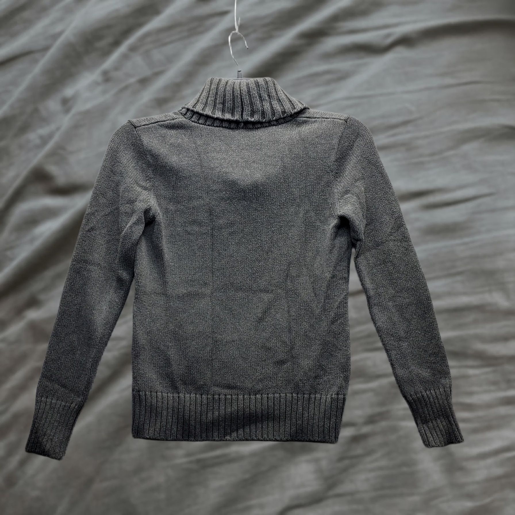 Ralph Lauren Lauren Ralph Lauren Sweater Womens Size S Gray Shawl Collar Button Front Pullover Knit Size S / US 4 / IT 40 - 1 Thumbnail