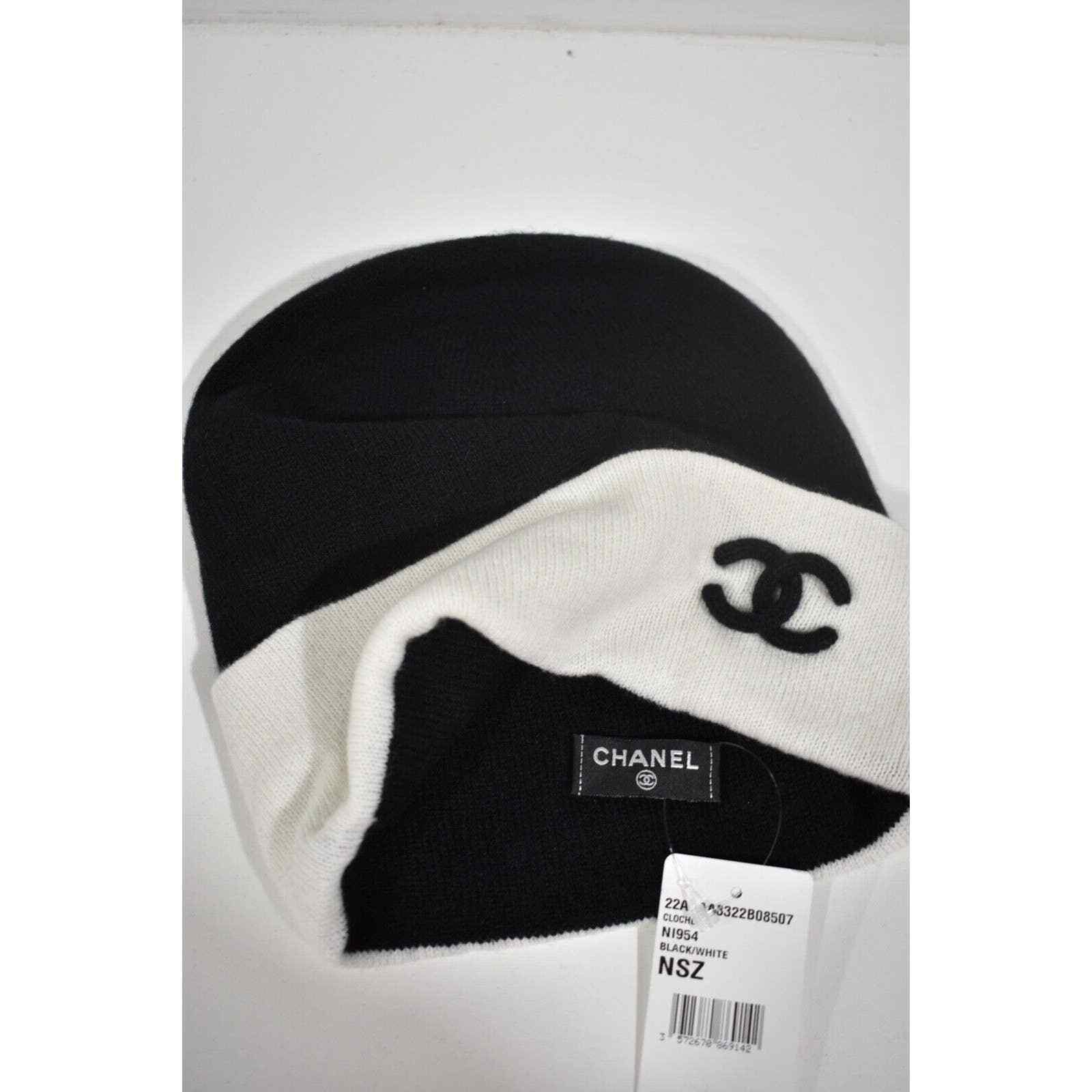 Chanel Chanel 22A Cashmere Foldover Beanie Winter Hat Cap Cloche Size ONE SIZE - 9 Thumbnail