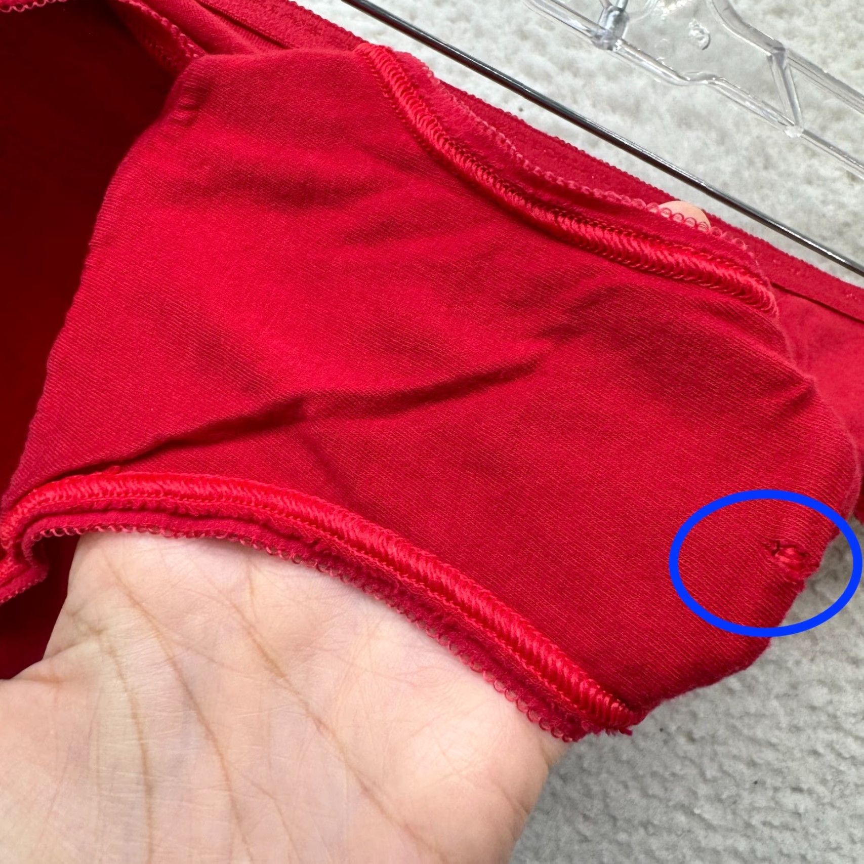 Victoria's Secret Victoria's Secret Panty L Womens Red Cotton Underwear Sexy L Red Cotton Size 36" / US 14 / IT 50 - 4 Thumbnail