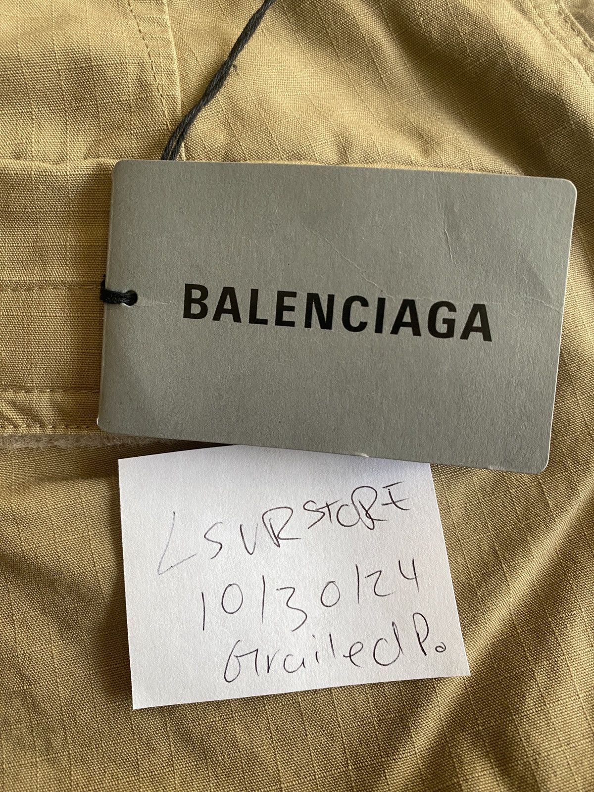 Balenciaga Balenciaga Patch Cotton Wide Cargo Pants Beige Blue Small Size US 30 / EU 46 - 8 Thumbnail