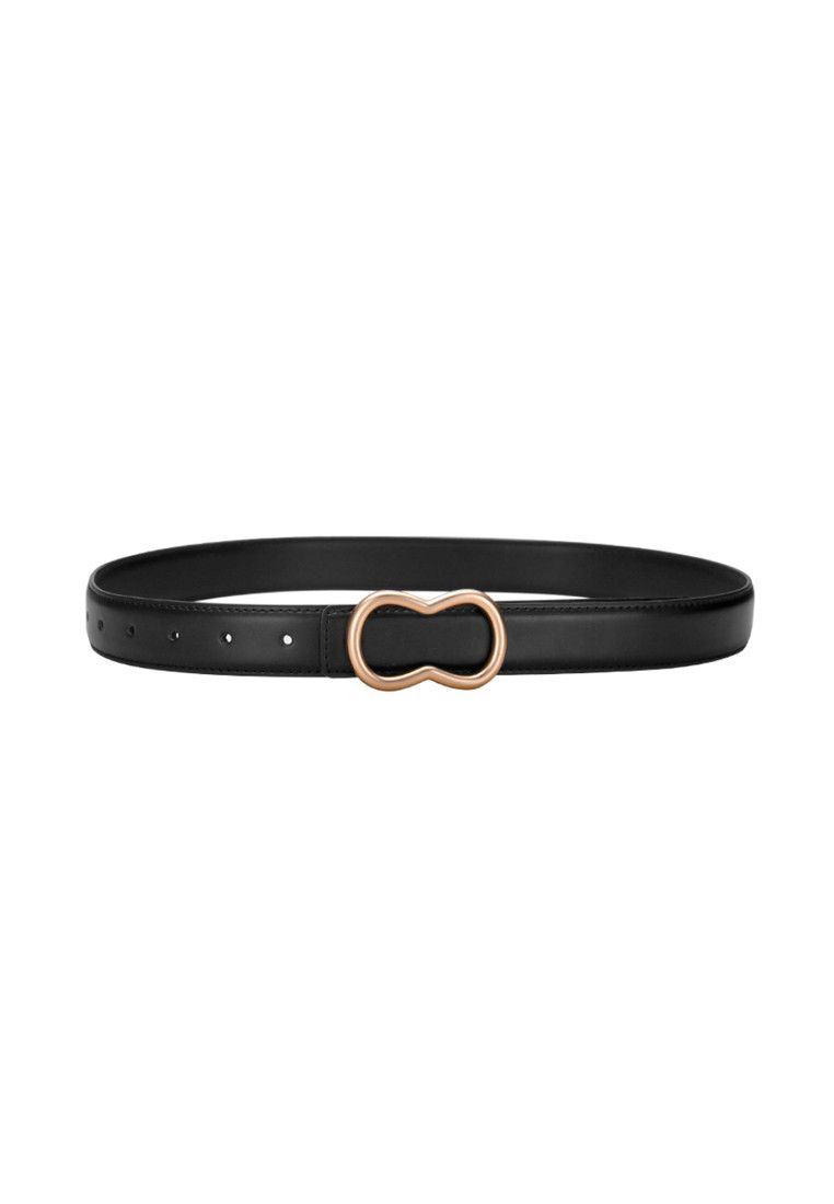 Other Black Women's Leather Belts with Gold Buckle Belt Size ONE SIZE - 1 Thumbnail