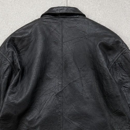 Balenciaga Balenciaga Leather Distressed Coat Black Oversized Jacket Size US L / EU 52-54 / 3 - 8 Thumbnail