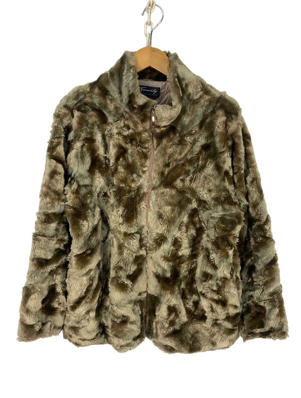 Unbrand fur zipper jacket