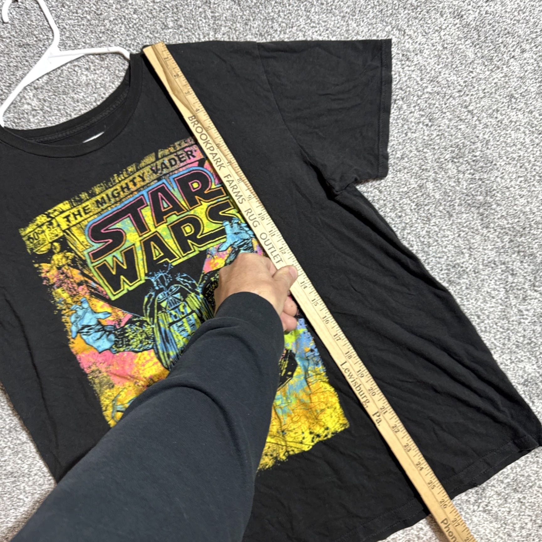 Star Wars Star Wars T-Shirt Men Large Black Darth Vader Battles Black Falcon Cartoon Comics Graphic Print Star Wars Logo Size US L / EU 52-54 / 3 - 2 Thumbnail