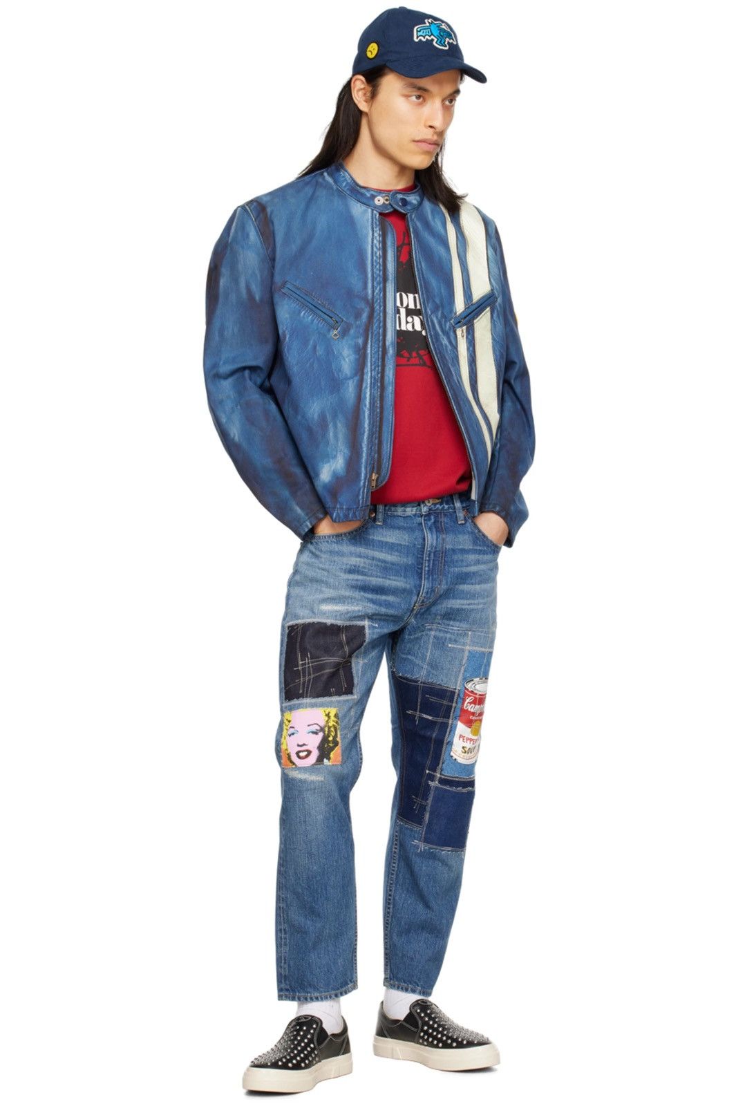 Junya Watanabe NEW XL Indigo Patchwork Jeans Andy Warhol Campbell Soup Size US 34 / EU 50 - 4 Thumbnail