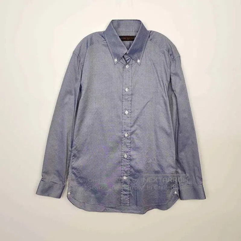Louis Vuitton Louis Vuitton Men's Blue Cotton Shirt . Size US S / EU 44-46 / 1 - 1 Thumbnail