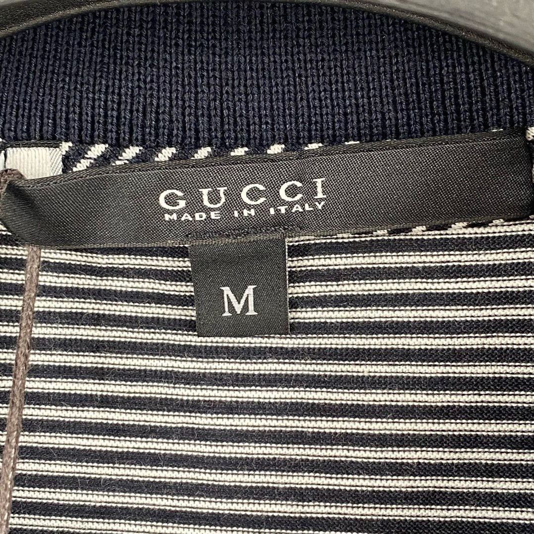 Gucci Gucci black and white striped pocket embroidery double G sh Size US M / EU 48-50 / 2 - 4 Thumbnail