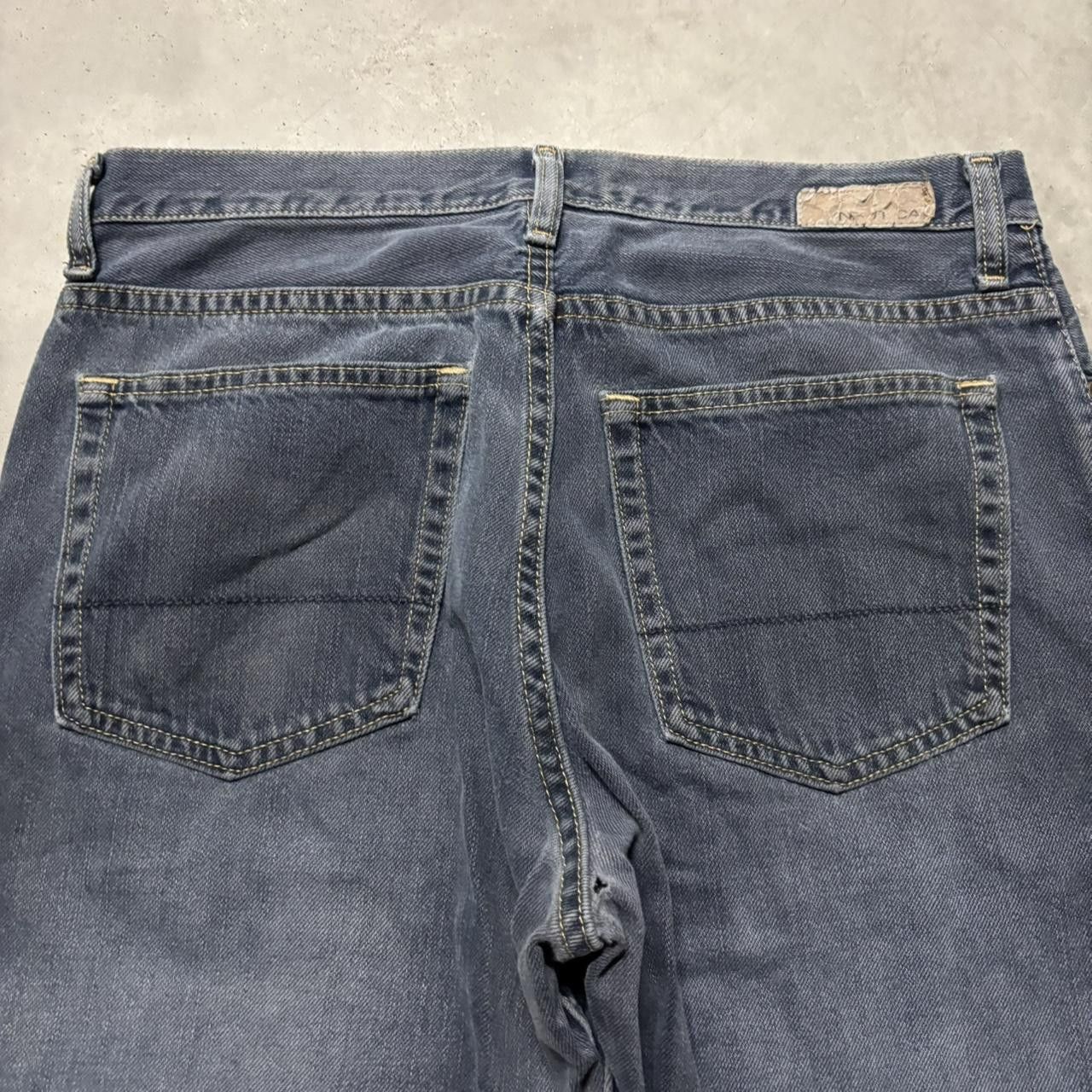 Japanese Brand × Vintage Vintage Y2K/2000s Grunge Faded Dark Wash Denim Jeans! Size US 32 / EU 48 - 7 Thumbnail